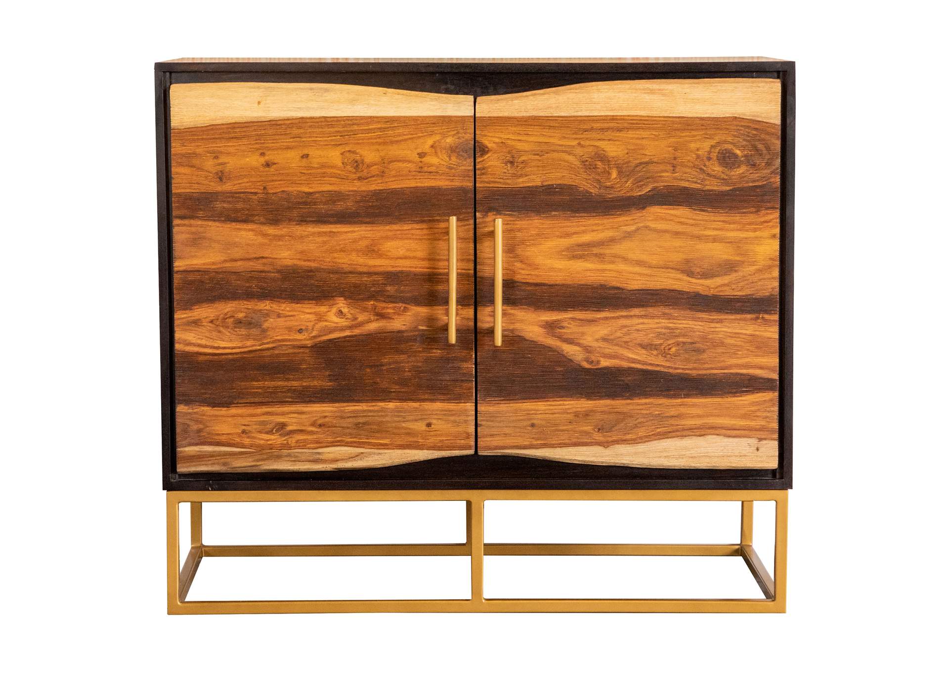 Zara 2-door 40-inch Wood Accent Storage Cabinet Black Walnut image 1
