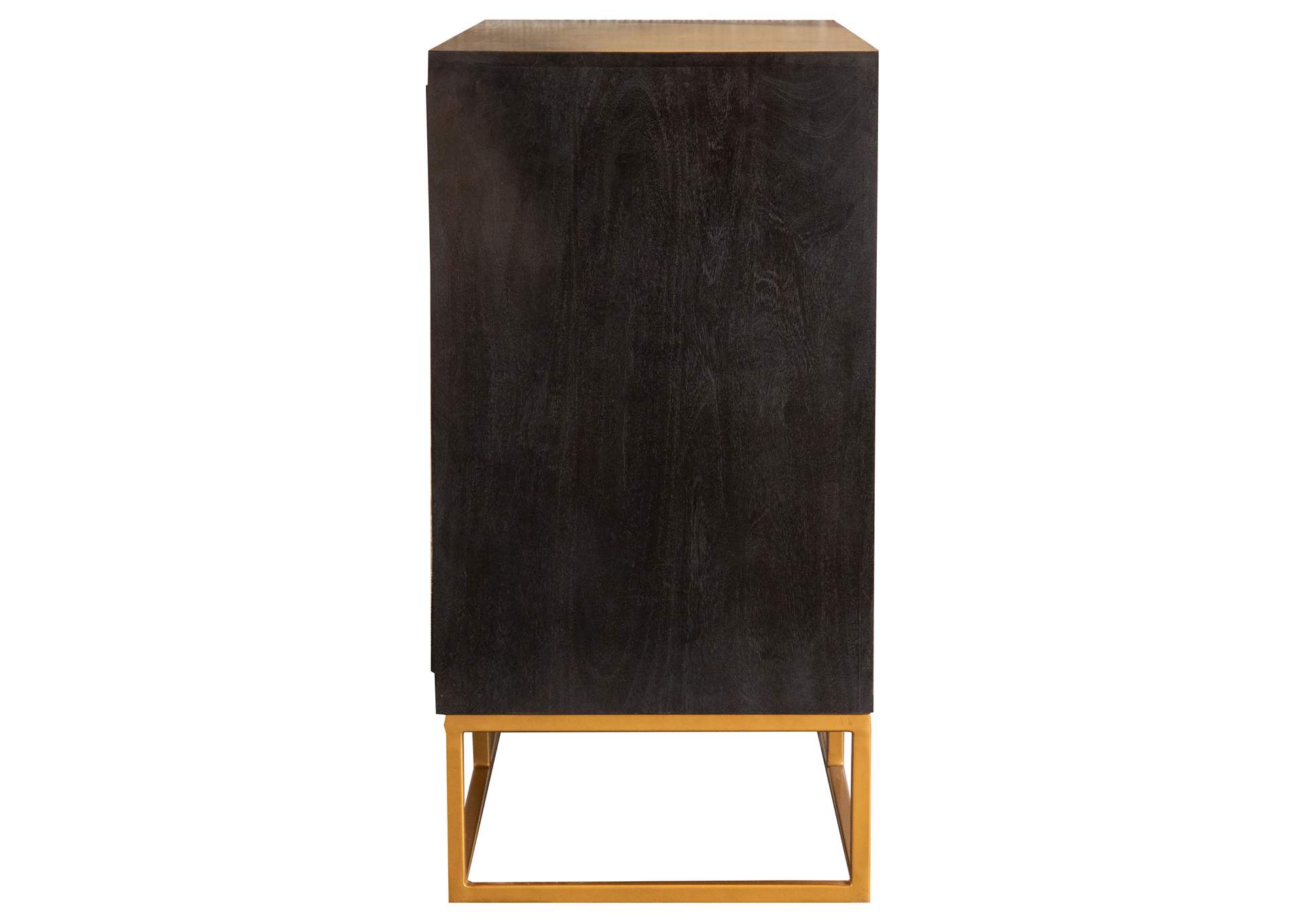 Zara 2-door 40-inch Wood Accent Storage Cabinet Black Walnut image 5