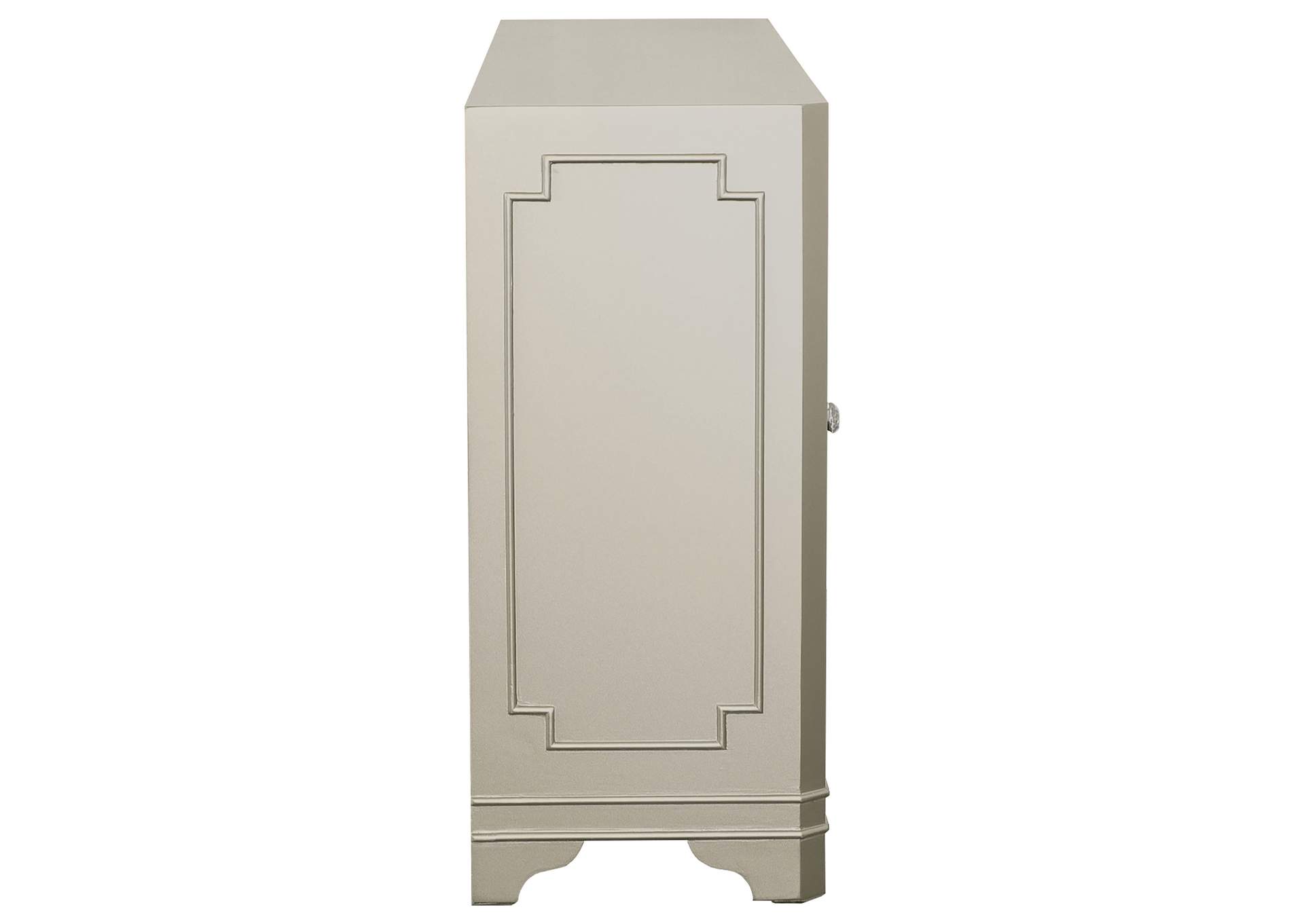 Toula 4-door Accent Cabinet Smoke and Champagne