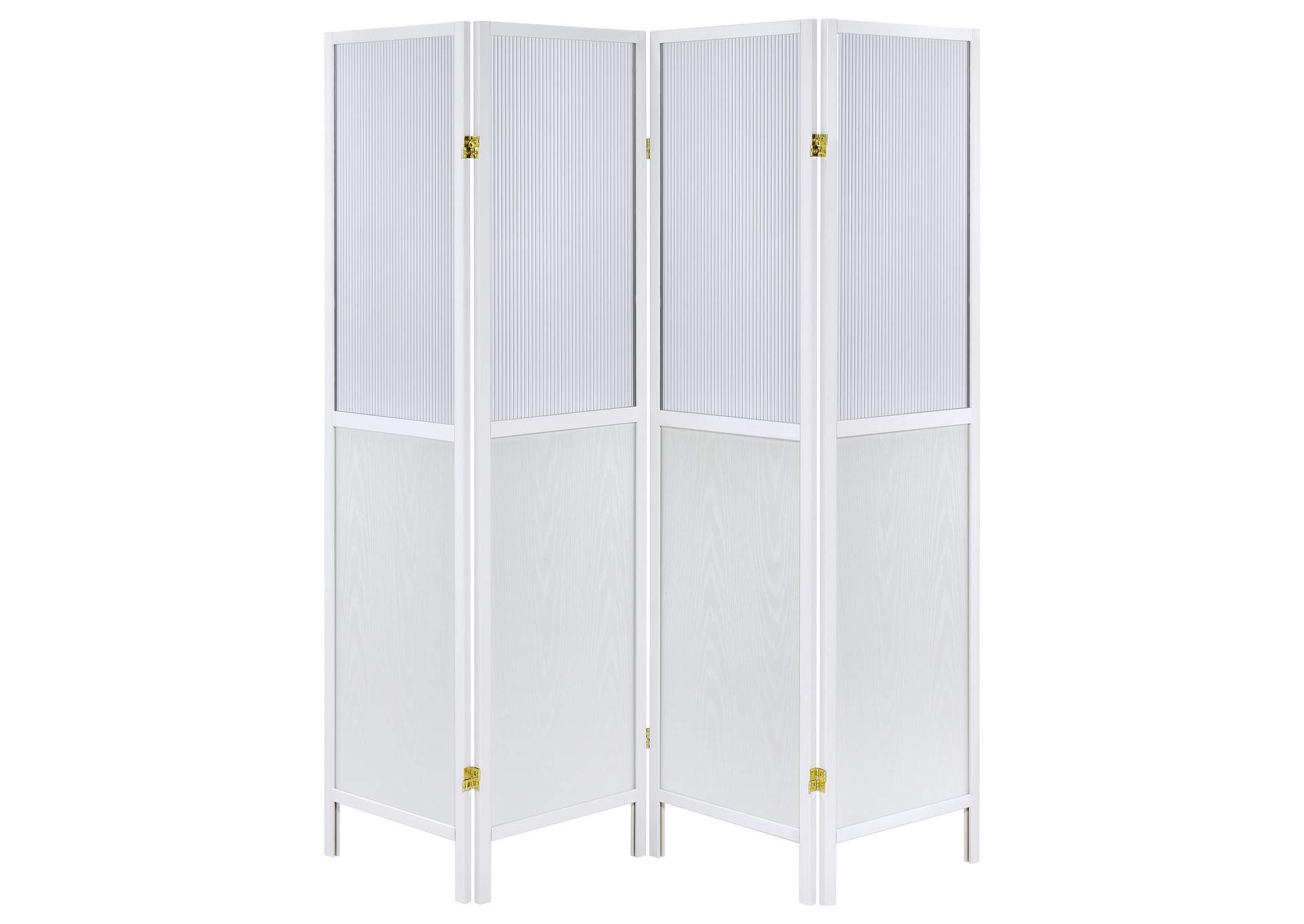 Mattison 4-Panel Room Divider Folding Shoji Screen White