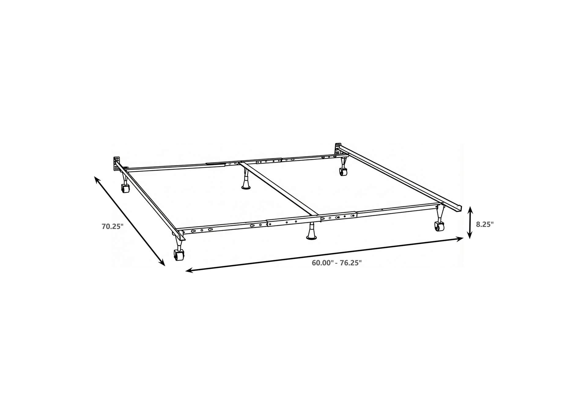 Kerns Queen or Eastern King or Cal King Bed Frame Black image 3