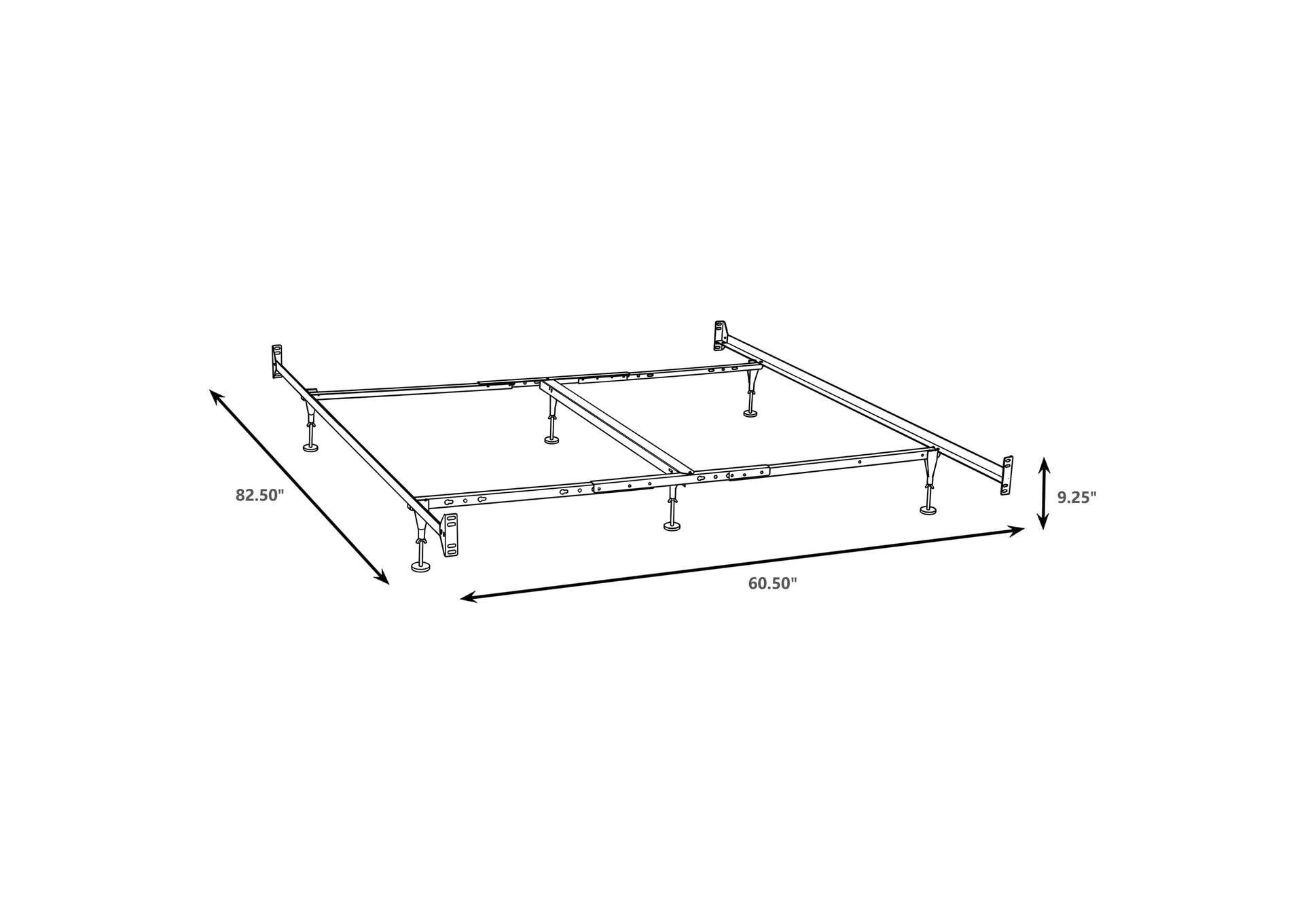 Esme Queen or E King Bed Frame Black (Headboard & Footboard) image 4