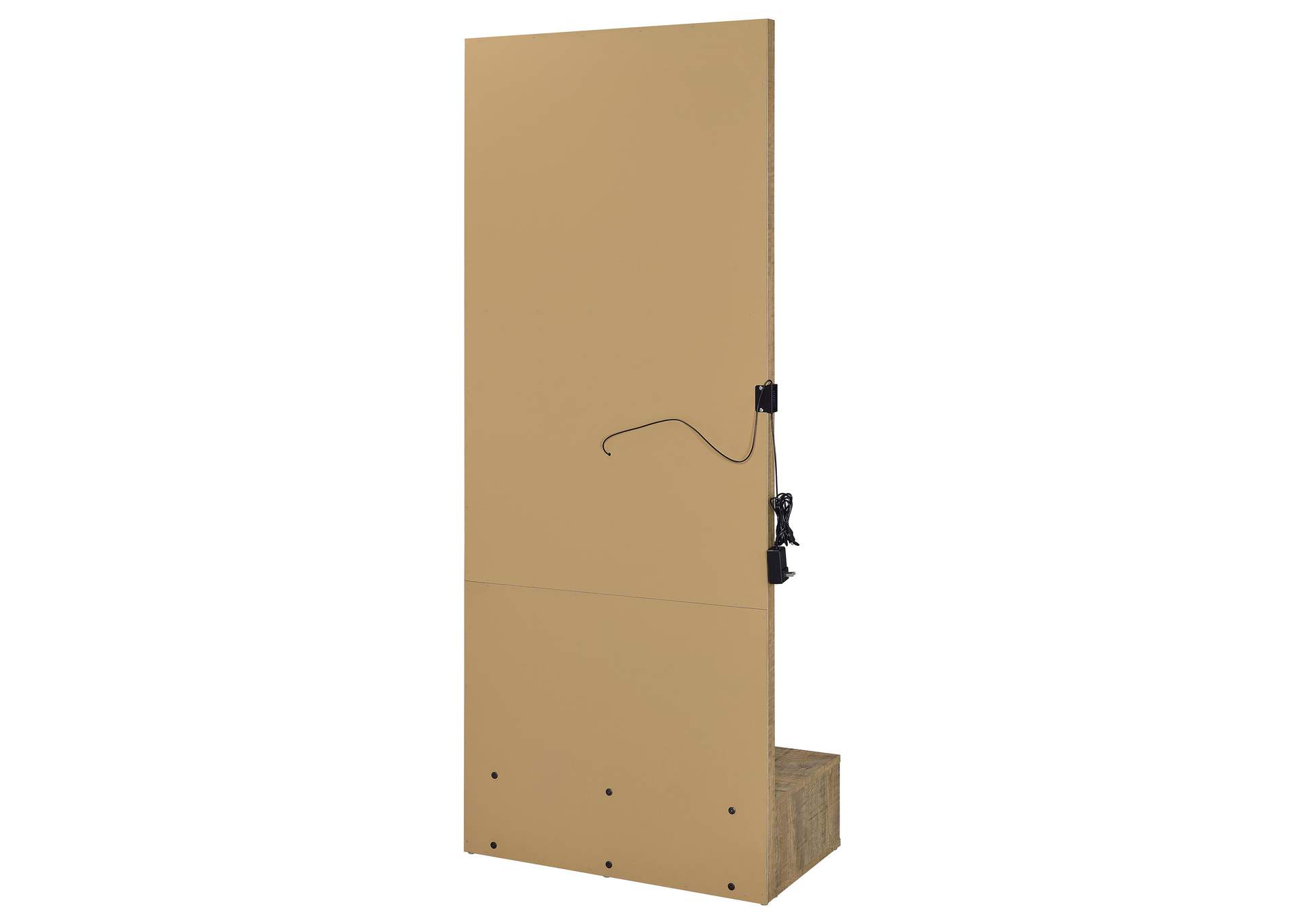 Spector 1-drawer Lighted Full-Length Floor Mirror Mango image 12