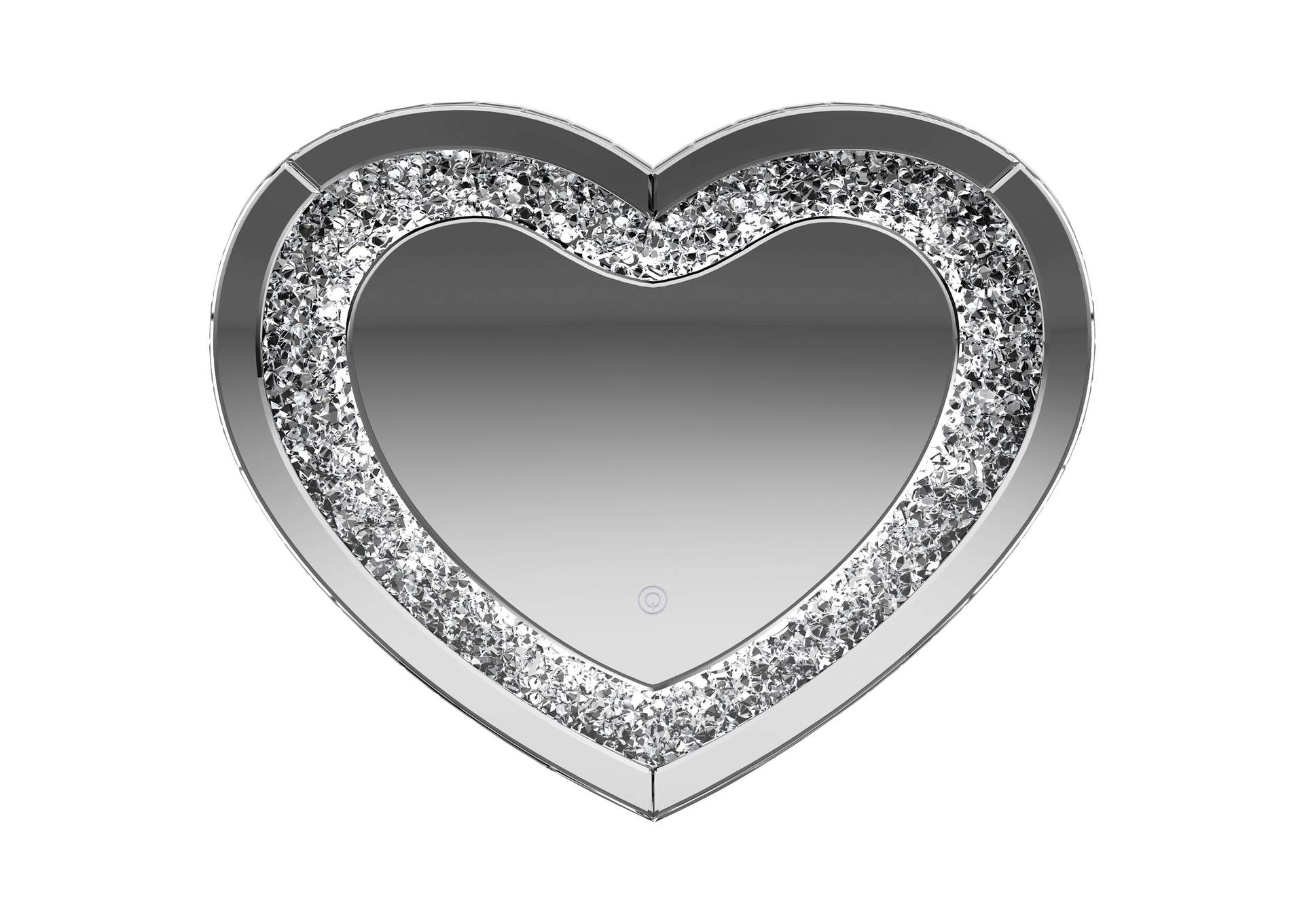 Aiko Heart Shape Wall Mirror Silver