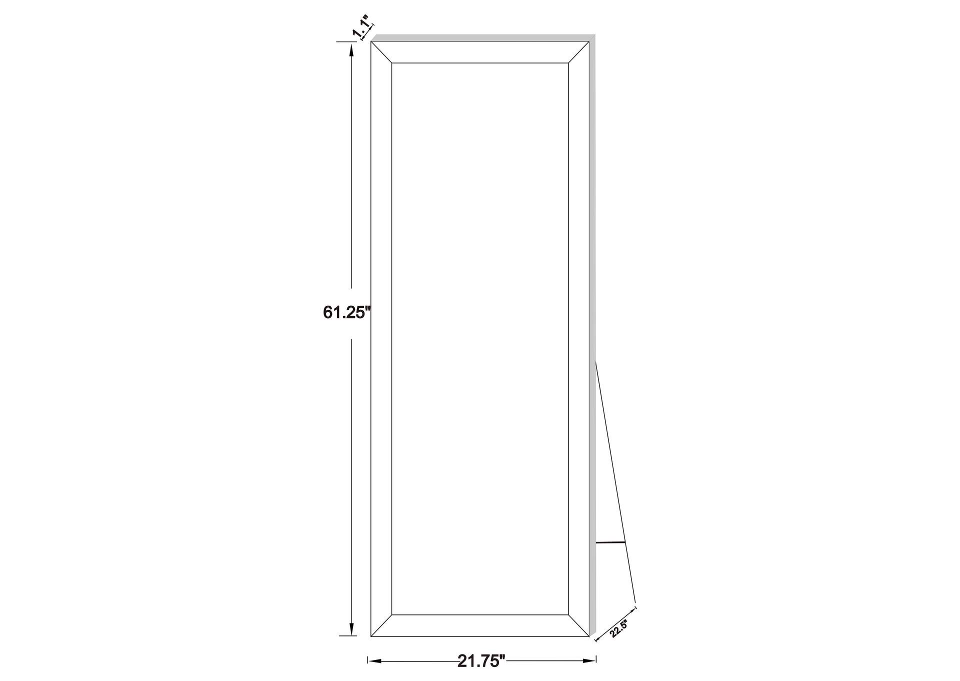 Soline Rectangle Cheval Mirror