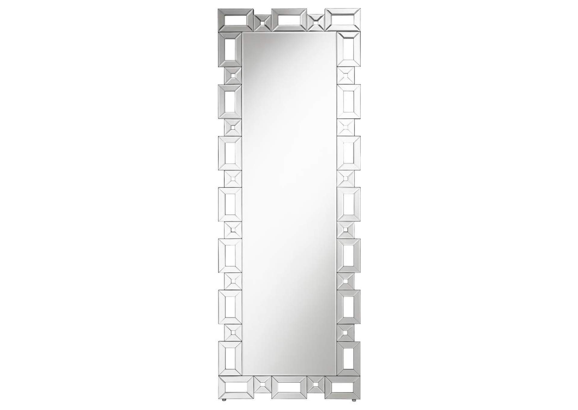 Tavin Geometric Frame Cheval Mirror