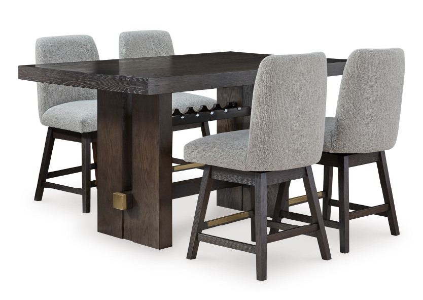 Mesa de comedor Burkhaus altura mostrador con 4 sillas image 1