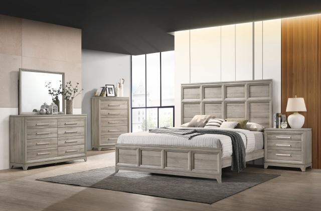 Grey Melamie Complete Queen Bedroom Set