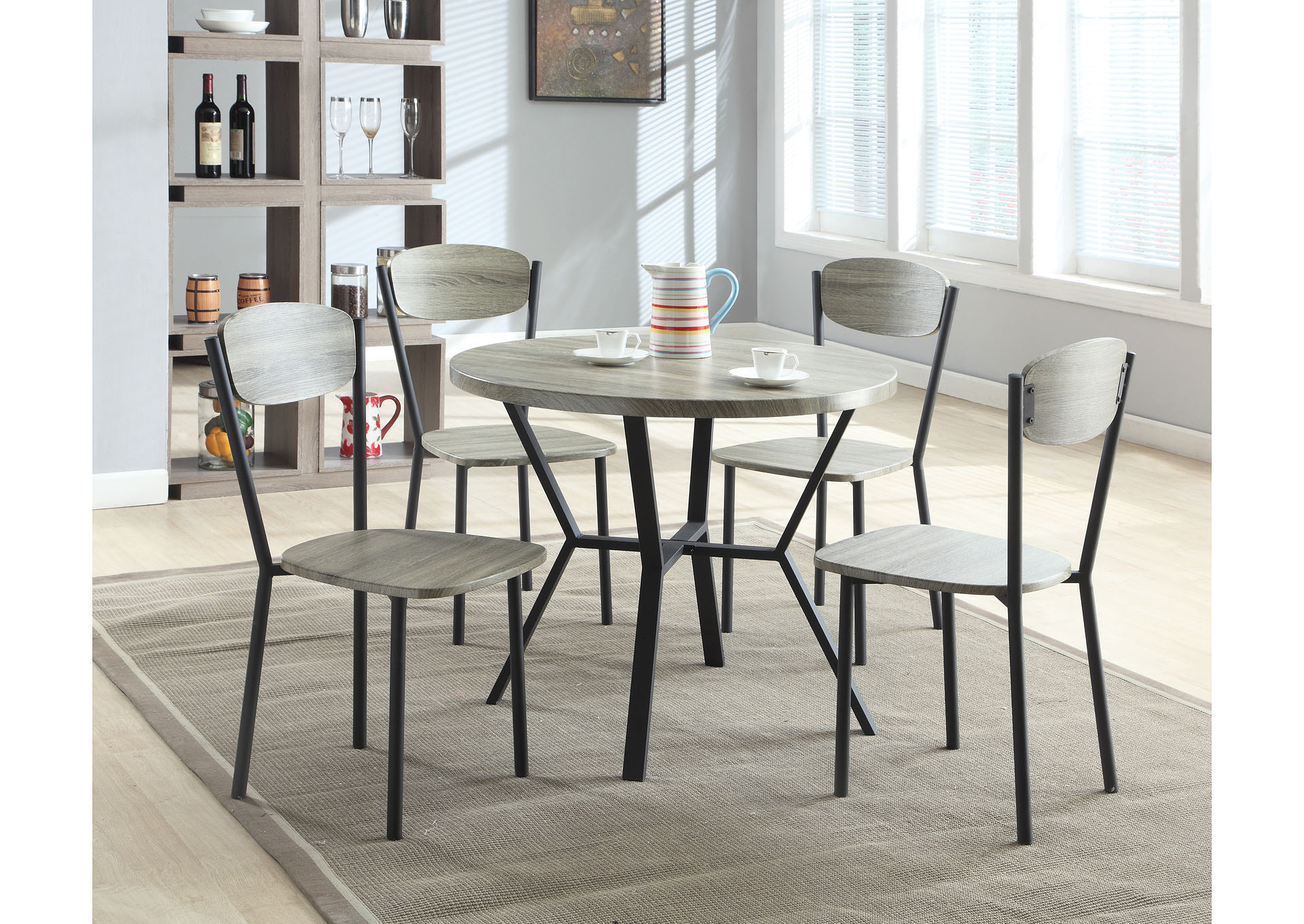 Blake 5 Piece Round Dining Table - Chair image 3