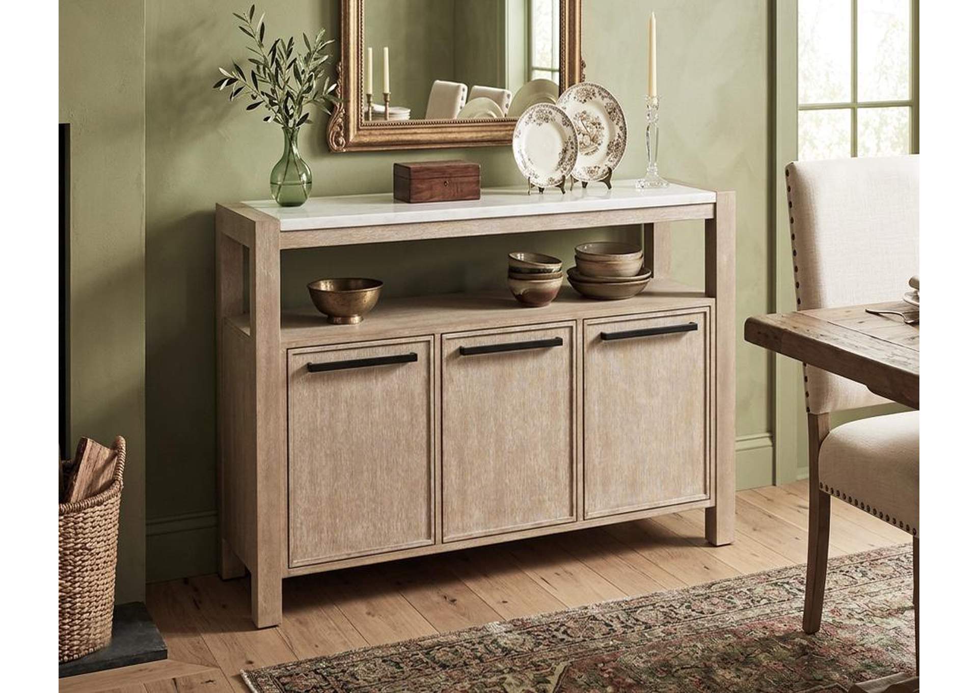 HAZEL GENUINE MARBLE SIDEBOARD image 1