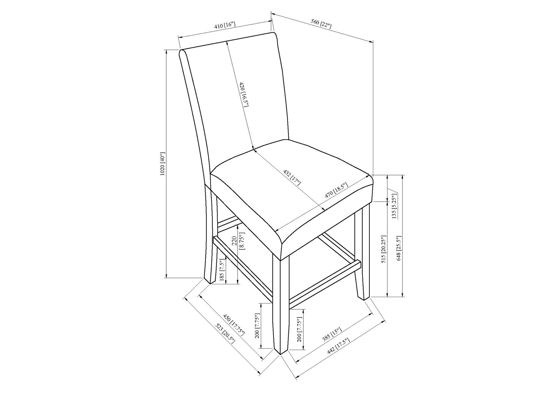 PARKSIDE COUNTER HEIGHT CHAIR - DOVE image 6