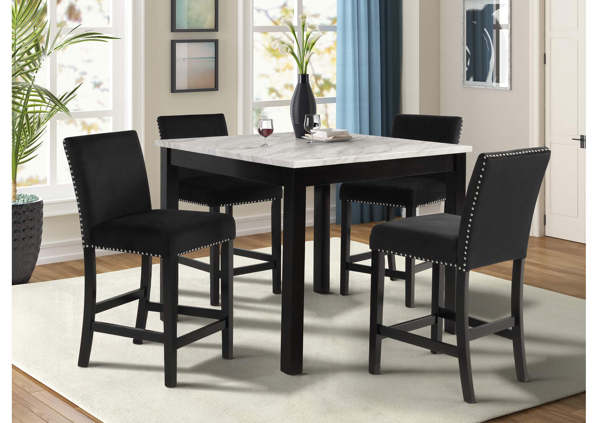 Lennon 5 Piece Counter Height Table image 1