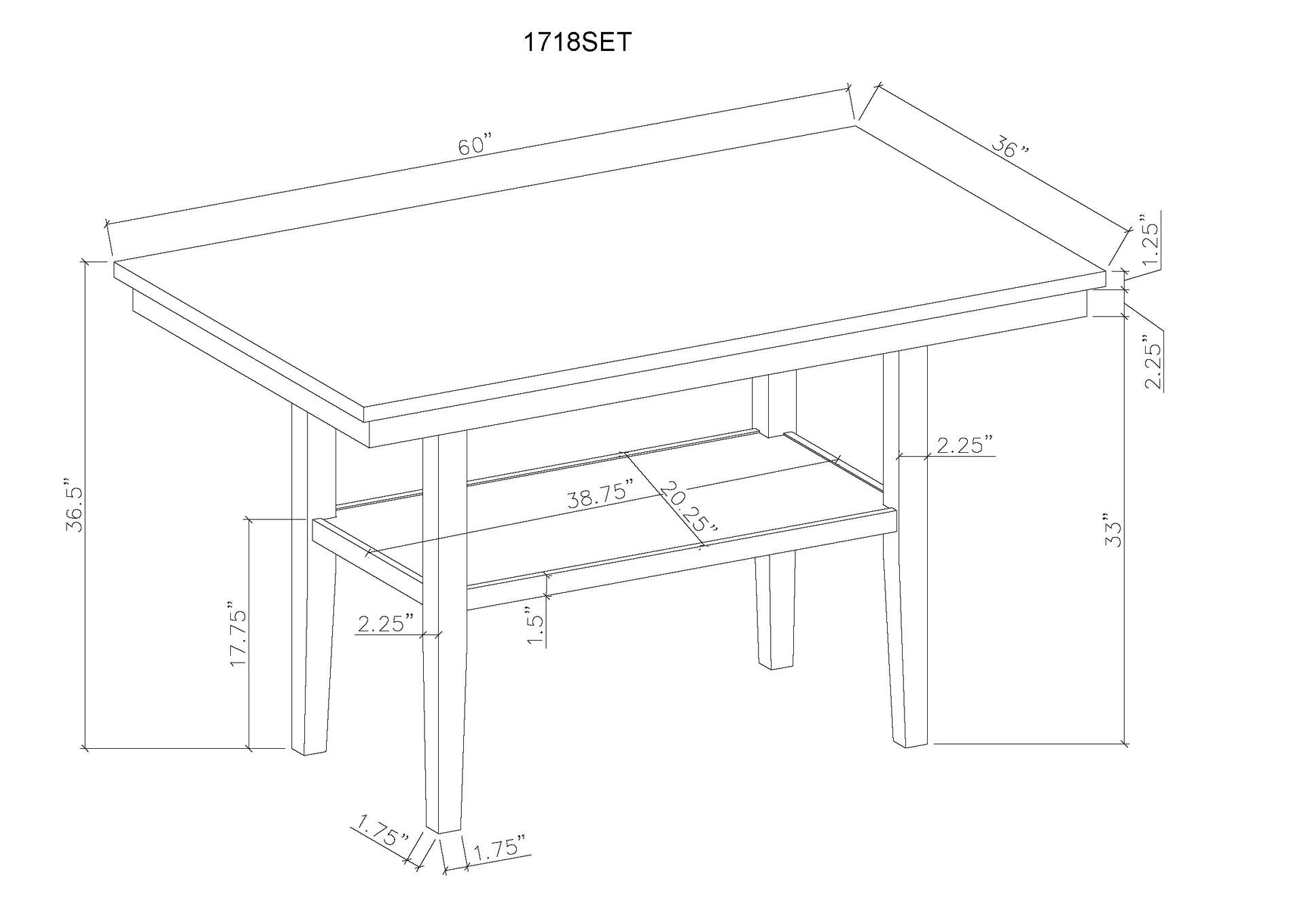 MARBEL 5-PACK FAUX MARBLE COUNTER HEIGHT SET image 9