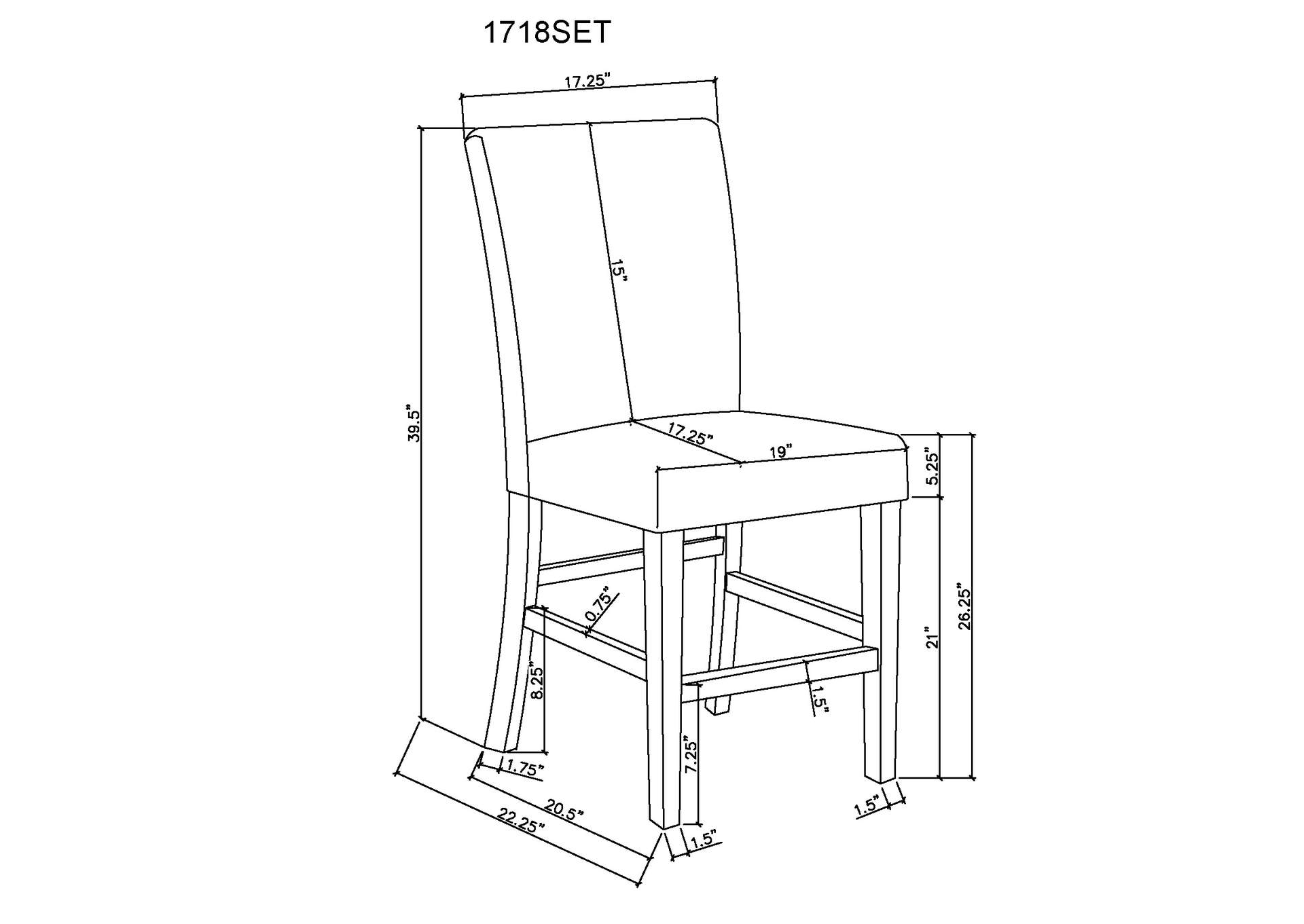 MARBEL 5-PACK FAUX MARBLE COUNTER HEIGHT SET image 10
