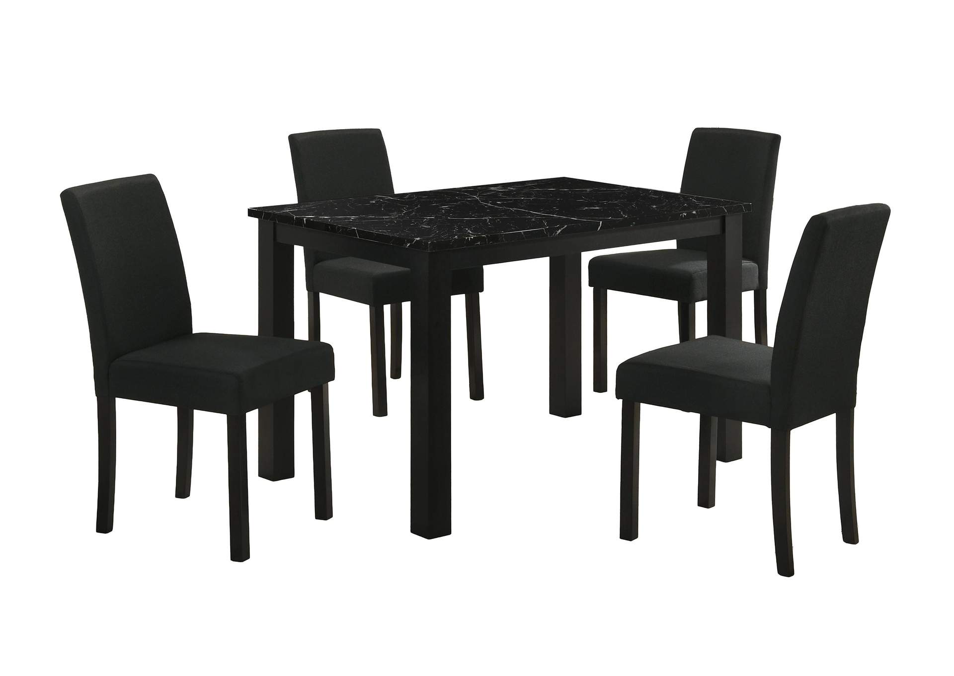 RESIA 5-PIECE DINING SET - BLACK image 4