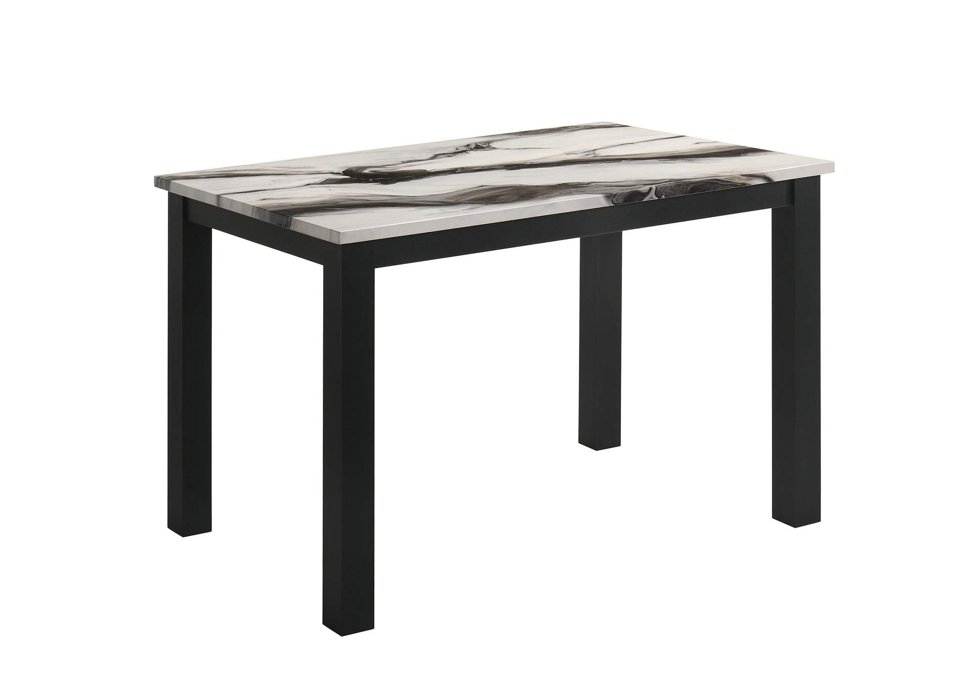 RESIA DINING TABLE-FAUX MARBLE - BROWN image 1