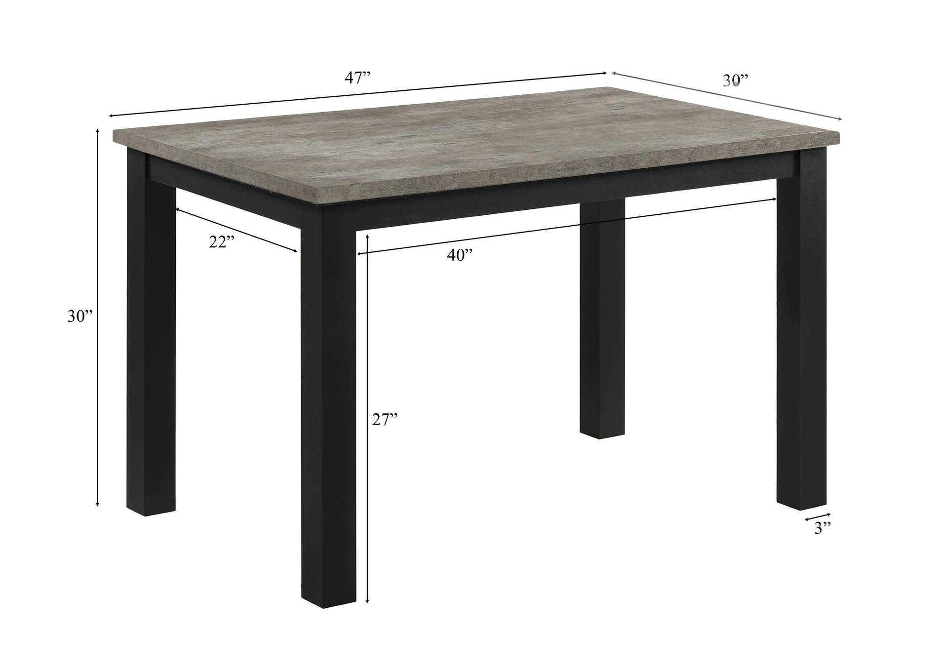 RESIA 5-PIECE DINING SET - BLACK image 9