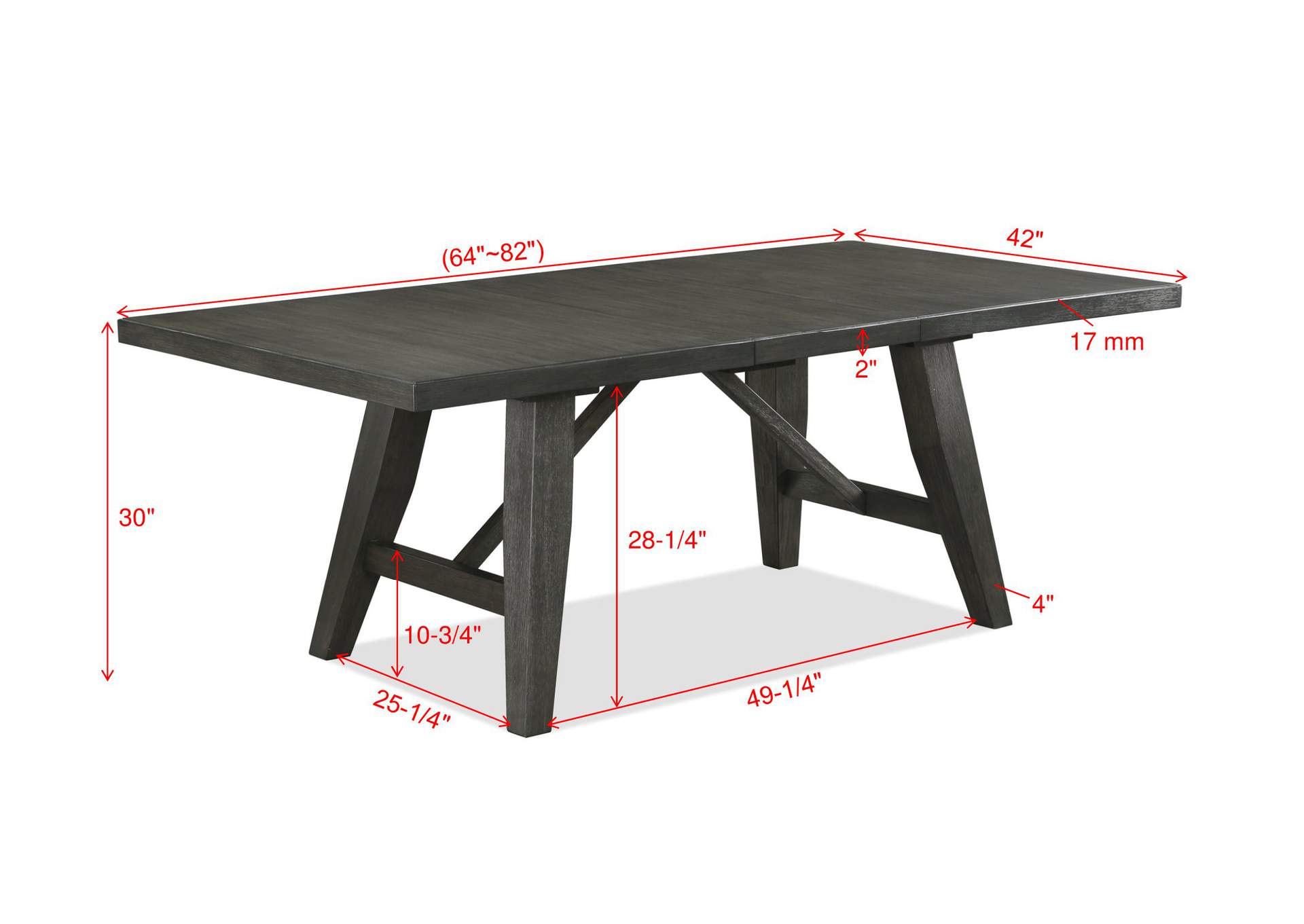 Rufus Dining Table (1X18 Leaf) image 4