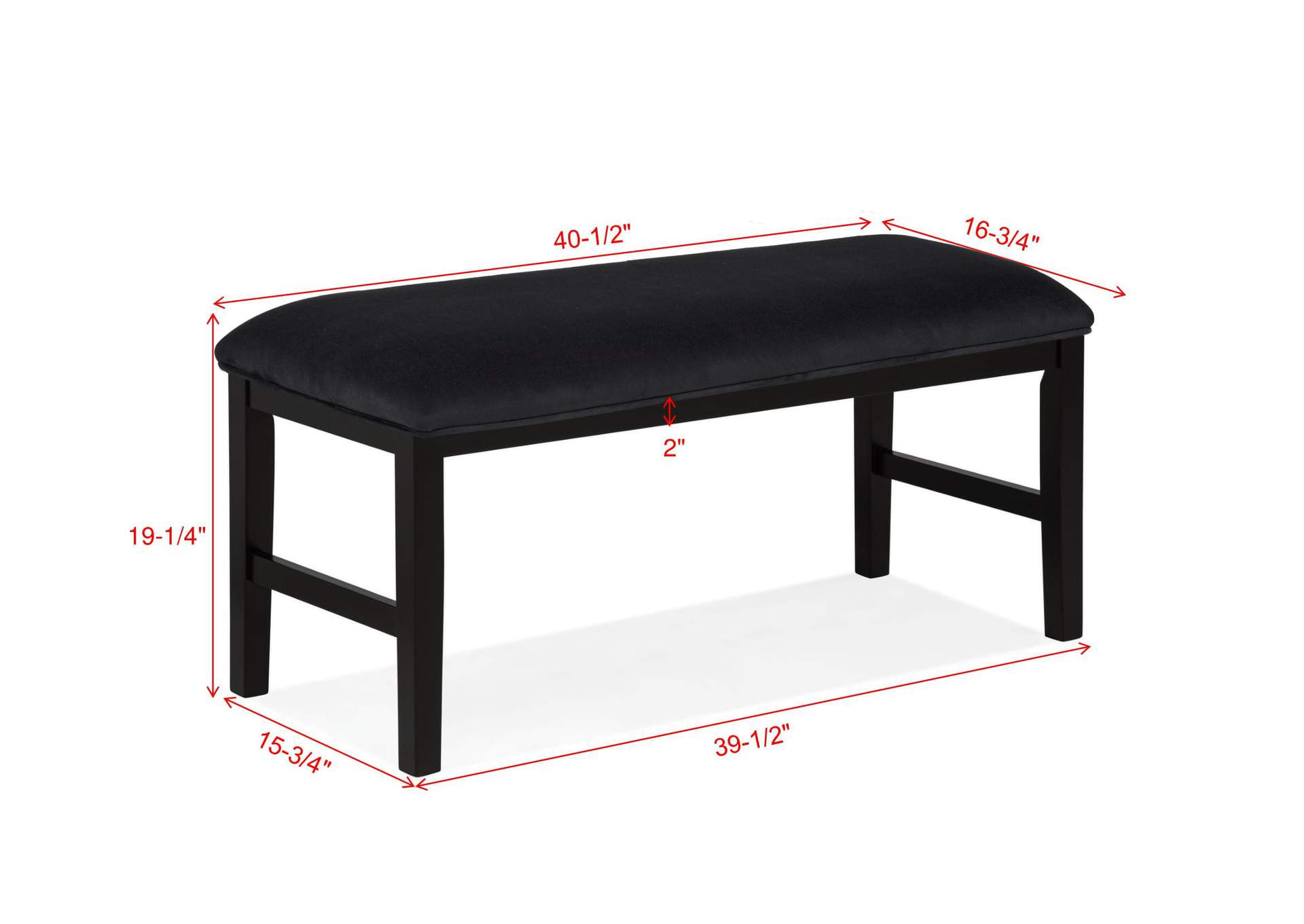 SEBASTIAN BENCH - BLACK image 4