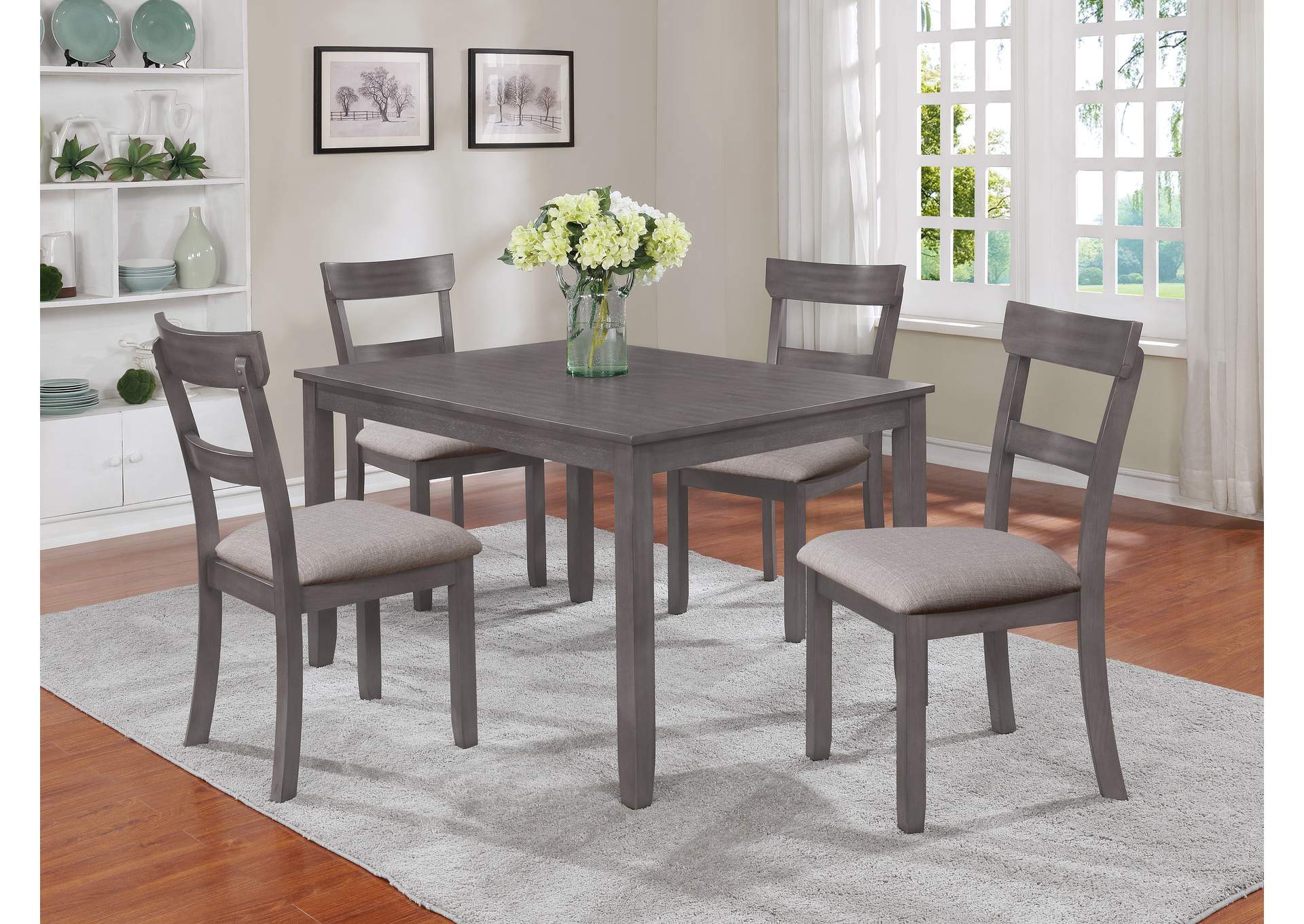 Henderson 5 Piece Dinette Set Grey image 1