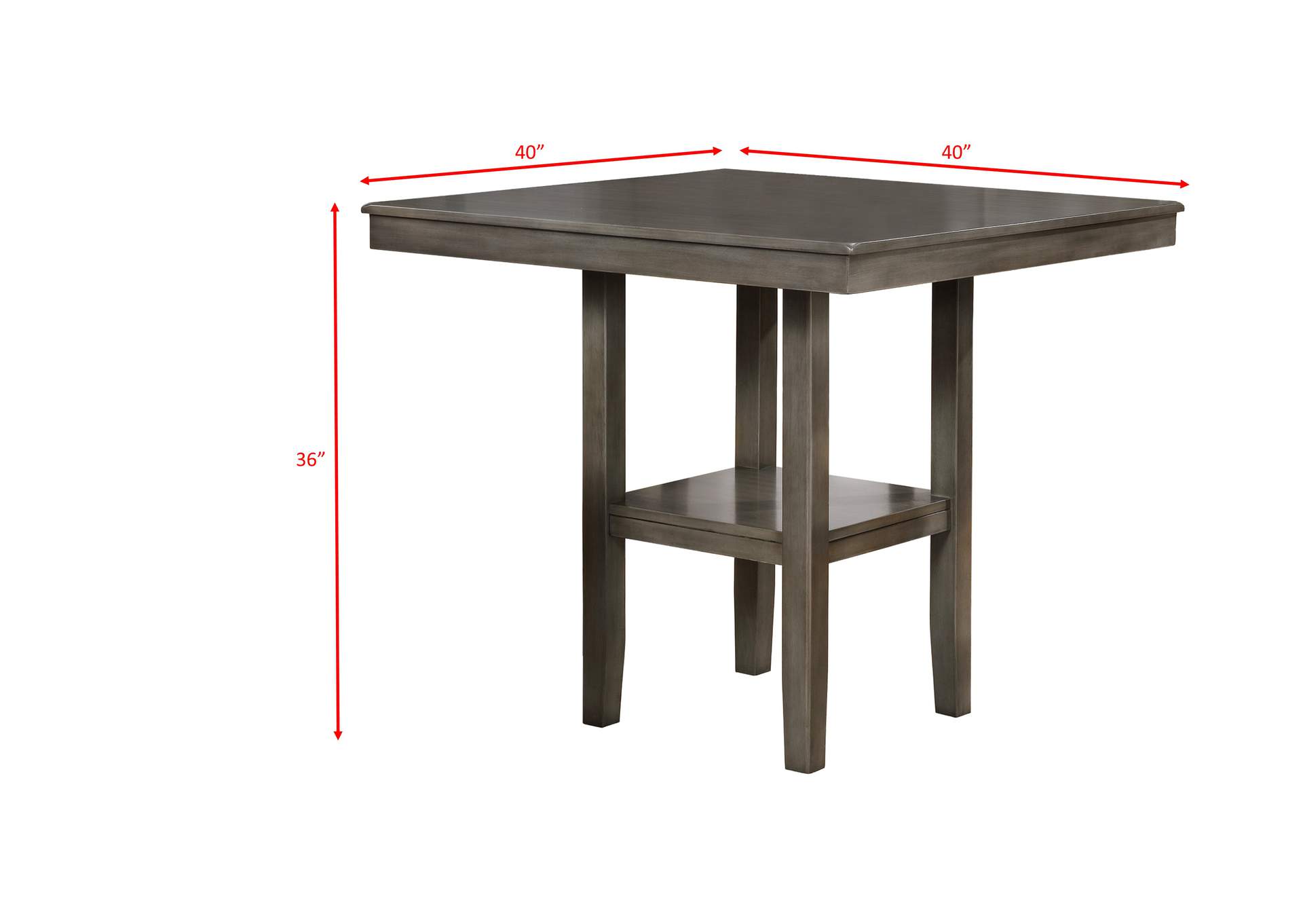 Tahoe 5 Pack Counter Height Table Grey