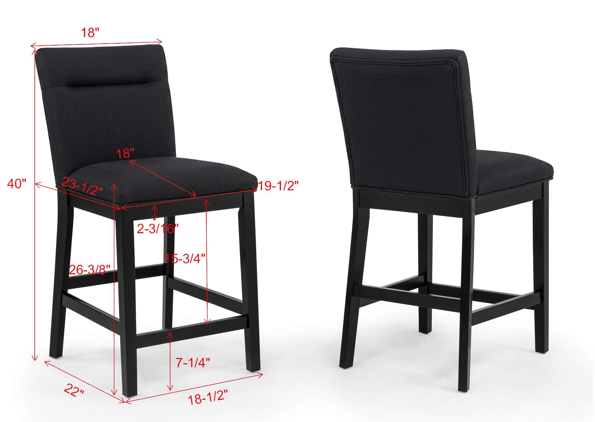 SEBASTIAN COUNTER HEIGHT CHAIR BK image 5