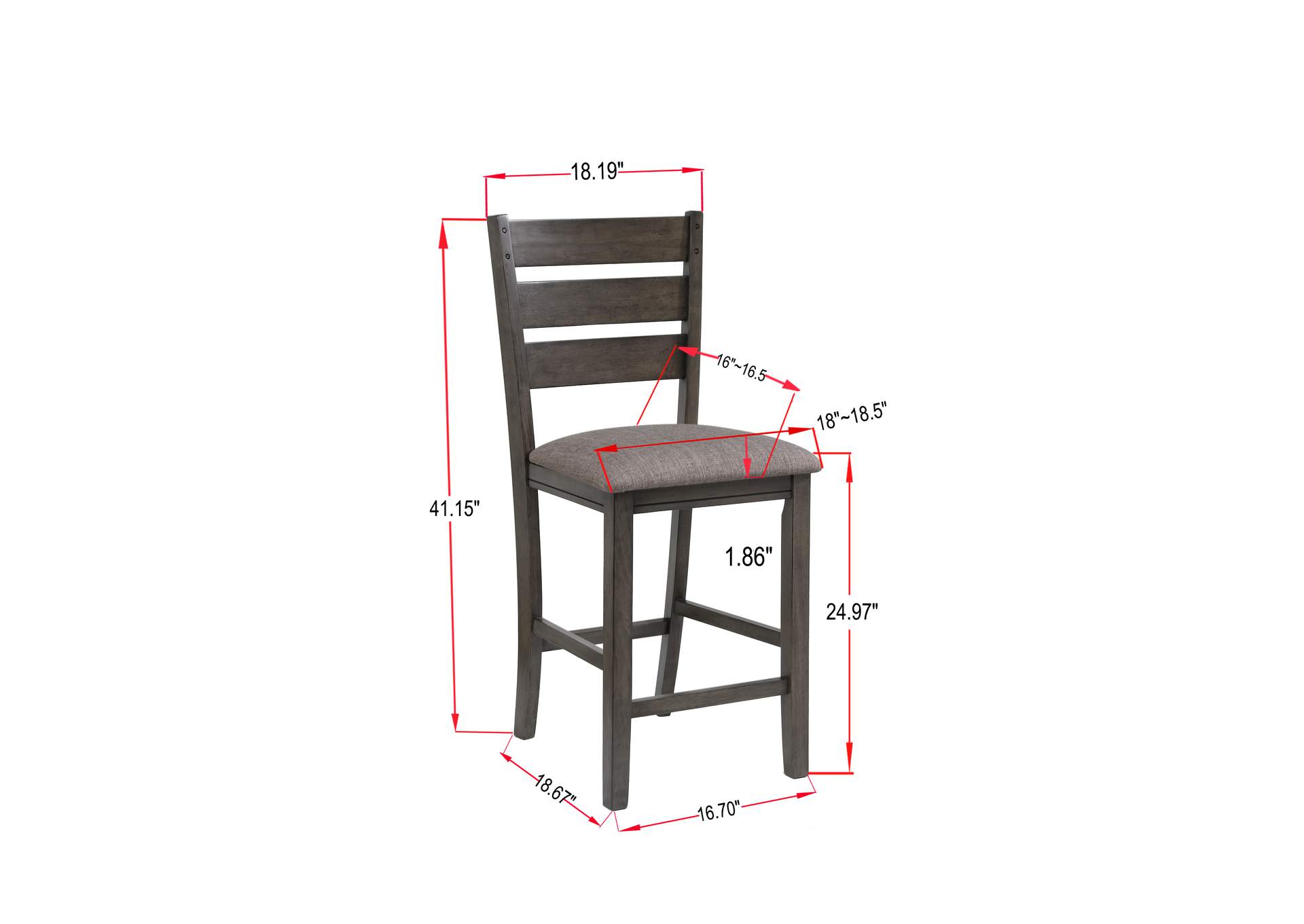 Bardstown Counter Height Chair Grey image 5
