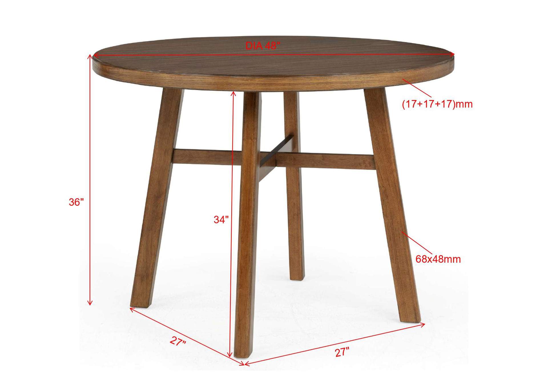 BLANCHE ROUND COUNTER HEIGHT TABLE - BROWN image 5
