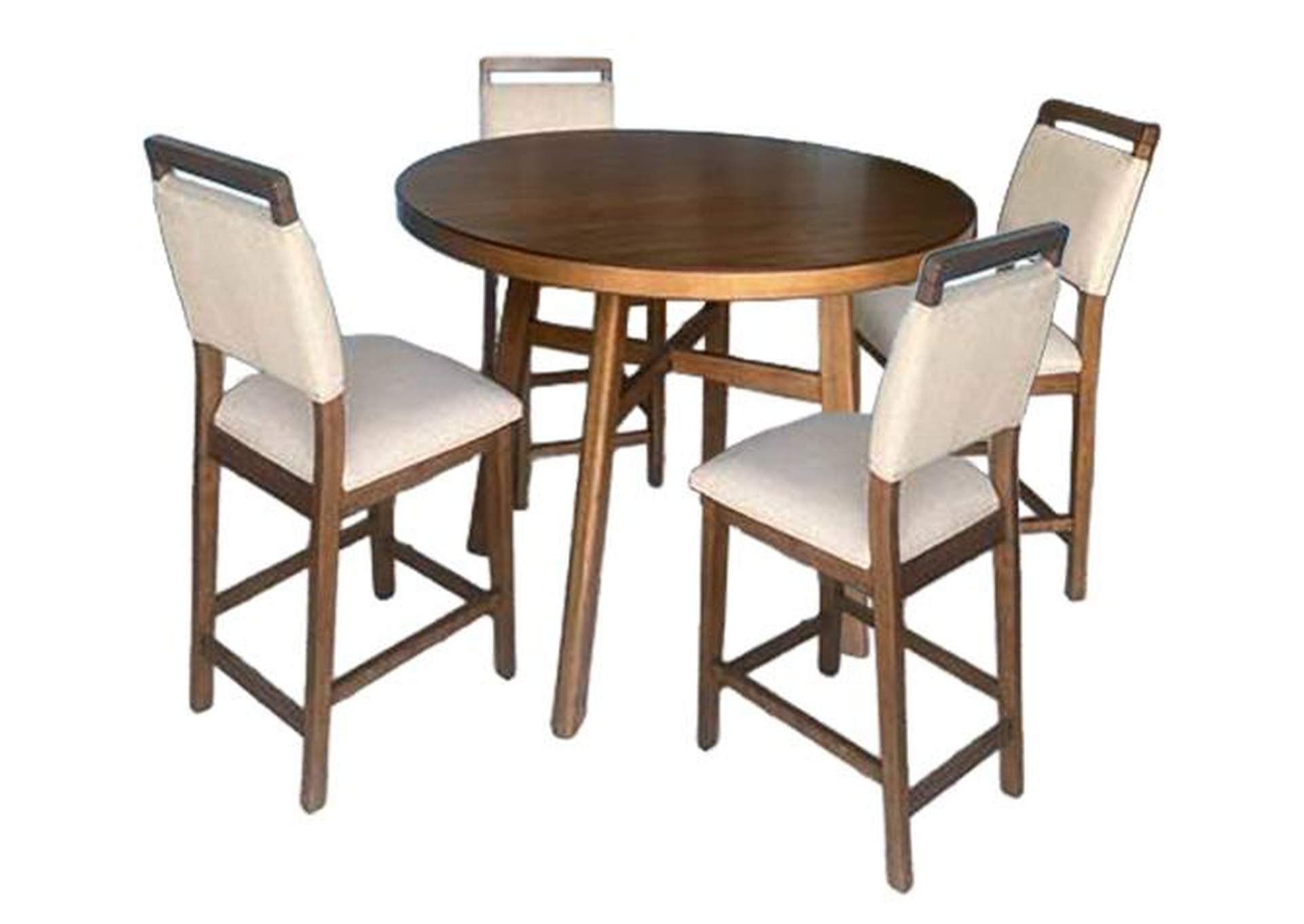 BLANCHE 5-PIECE DINING SET - BROWN image 1