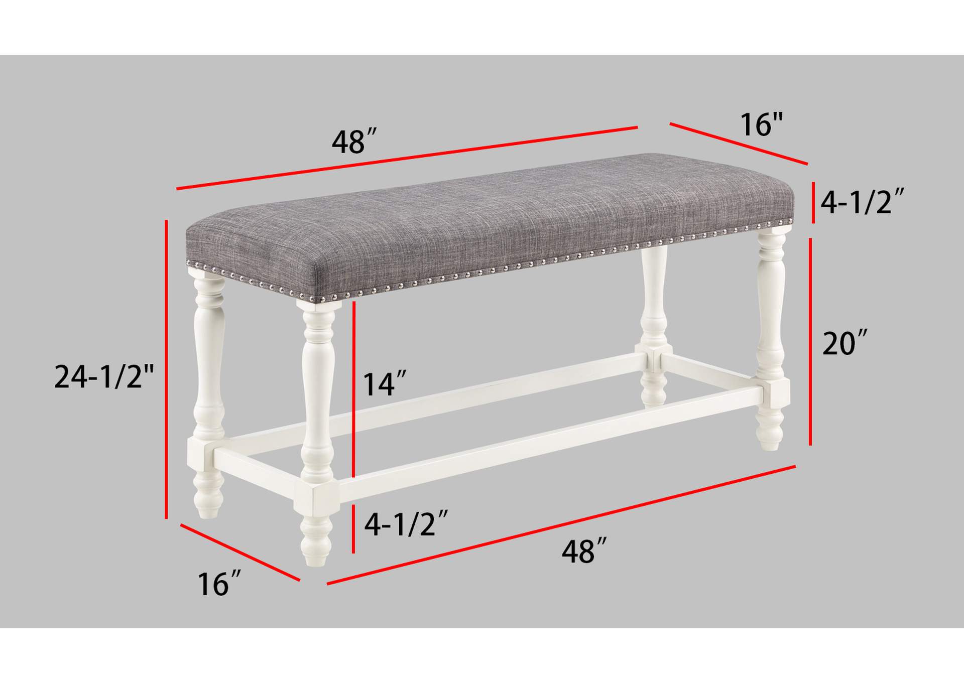 Langley Counter Height Bench image 3