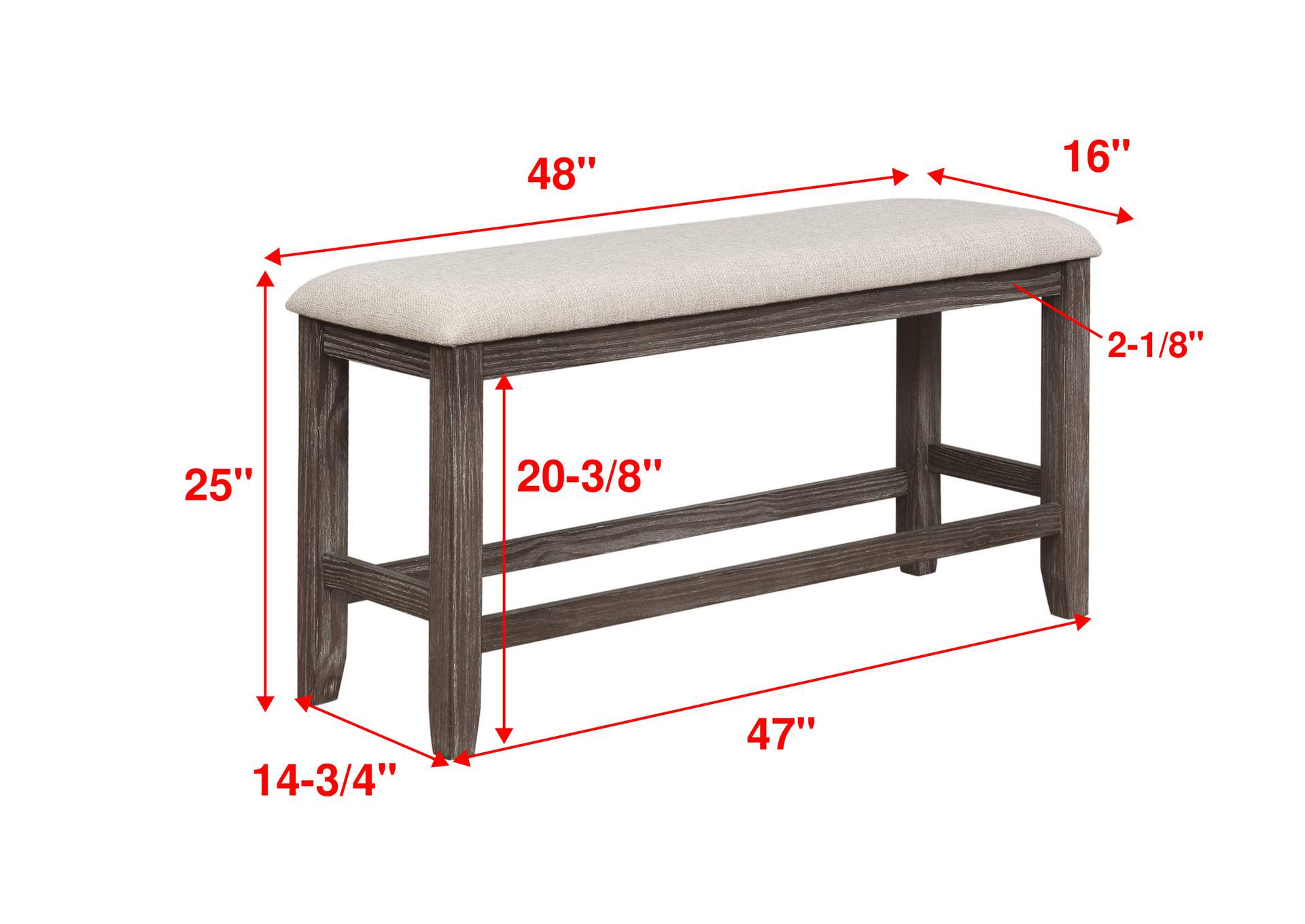 Regent Counter Height Bench