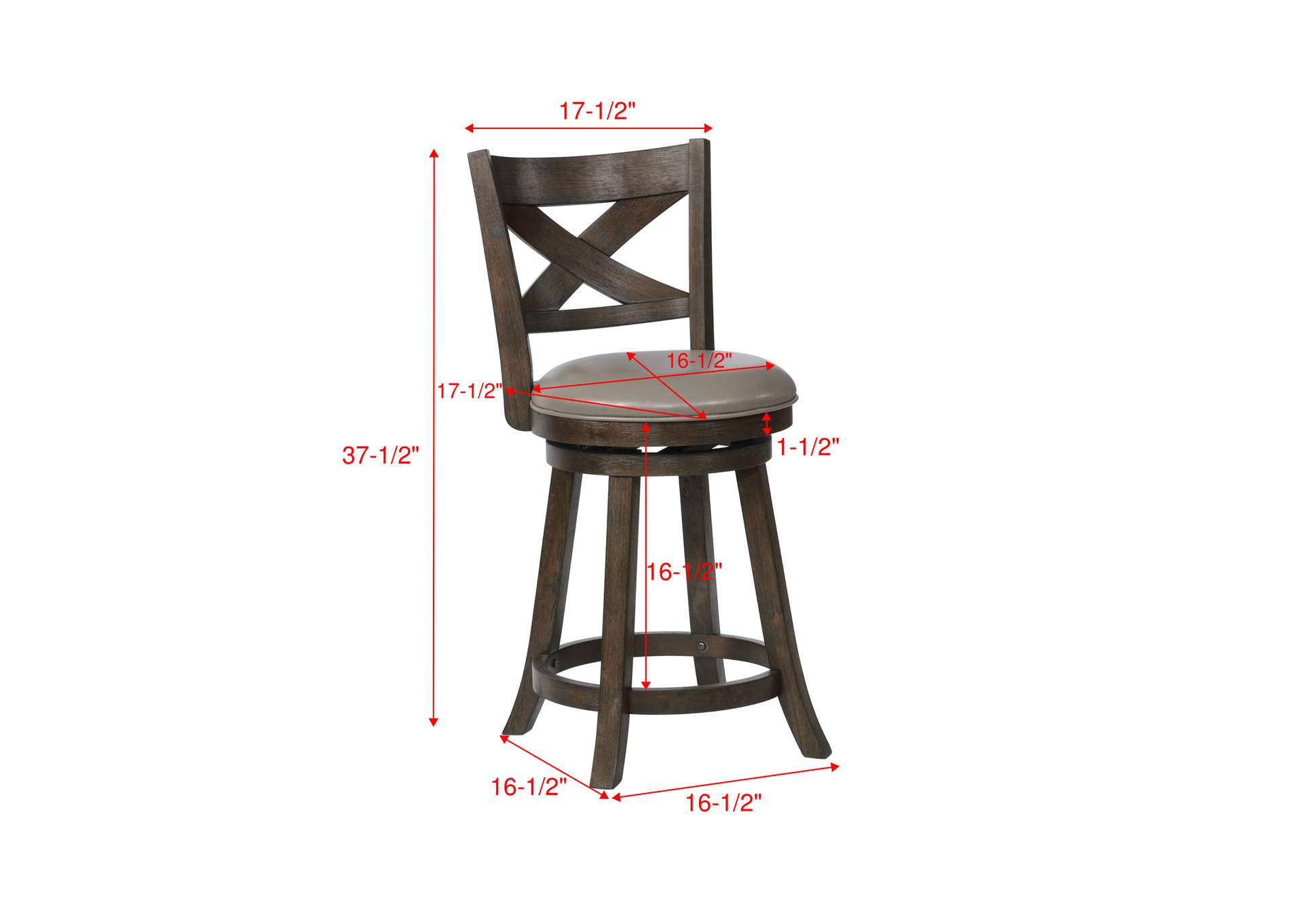 Kipper Swivel Pub Stool Grey K - D image 7