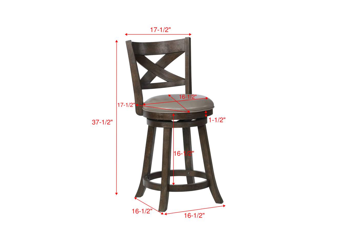 Kipper Swivel Pub Stool Grey K - D image 8