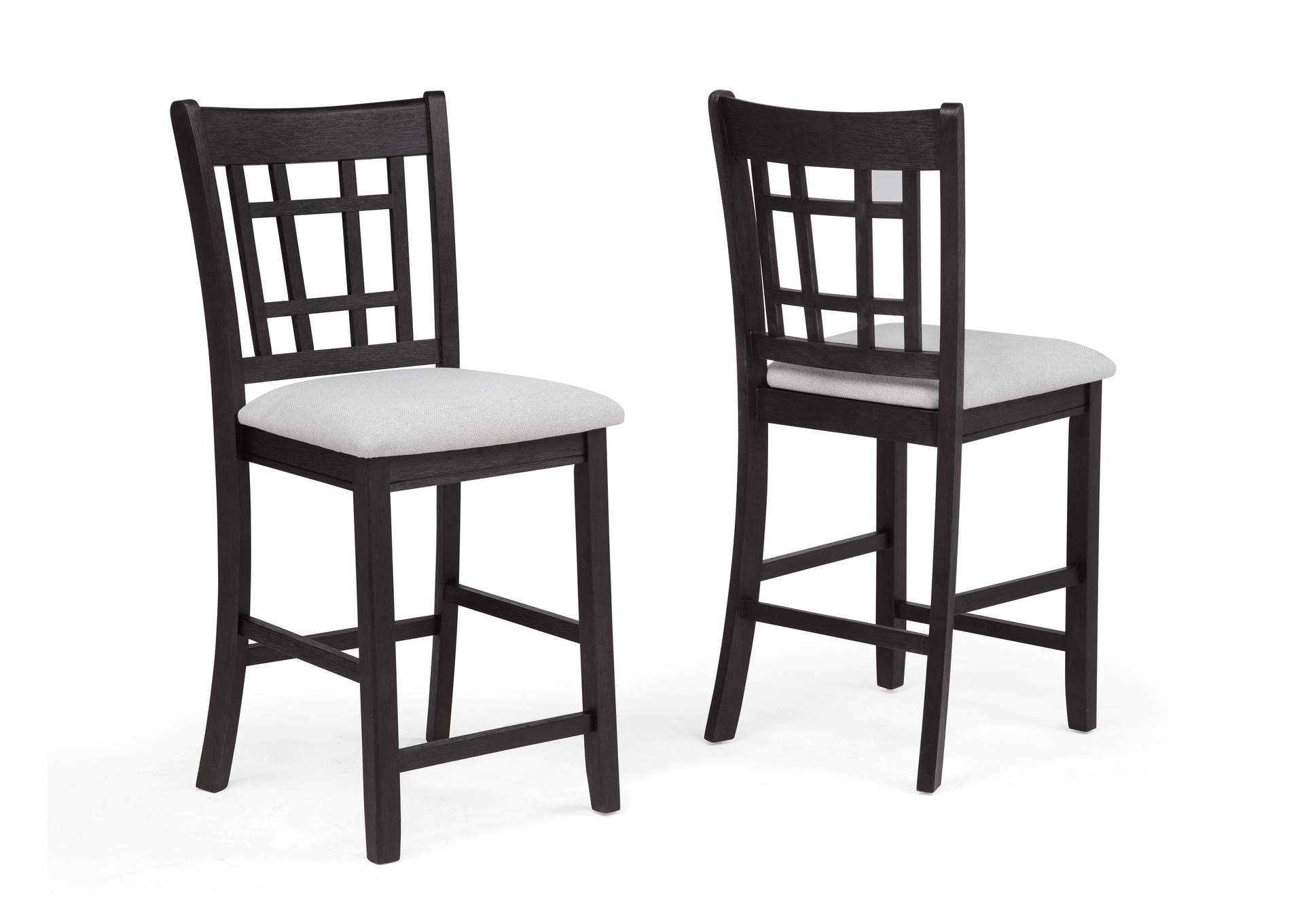 HARTWELL CONTR HEIGHT CHAIR - CHARCOAL AND BLACK image 1