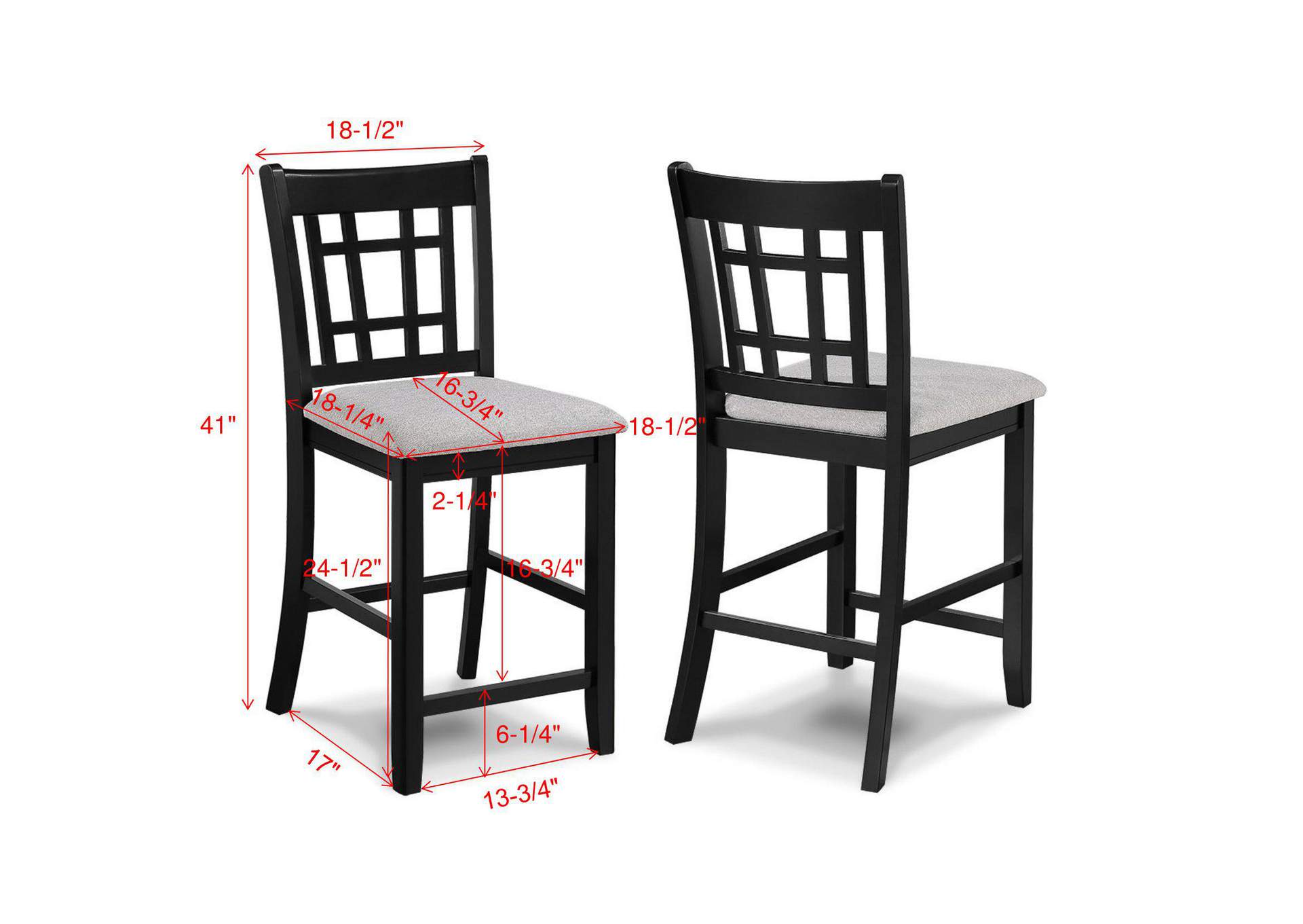 HARTWELL CONTR HEIGHT CHAIR - CHARCOAL AND BLACK image 5