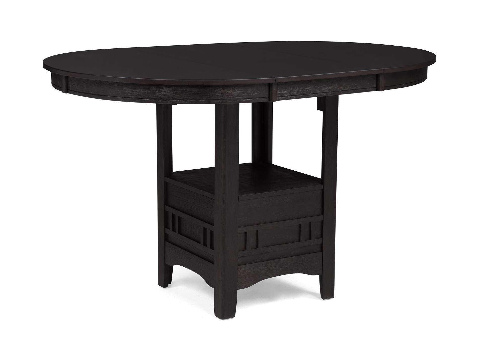HARTWELL CONTR HEIGHT TABLE - CHARCOAL AND BLACK