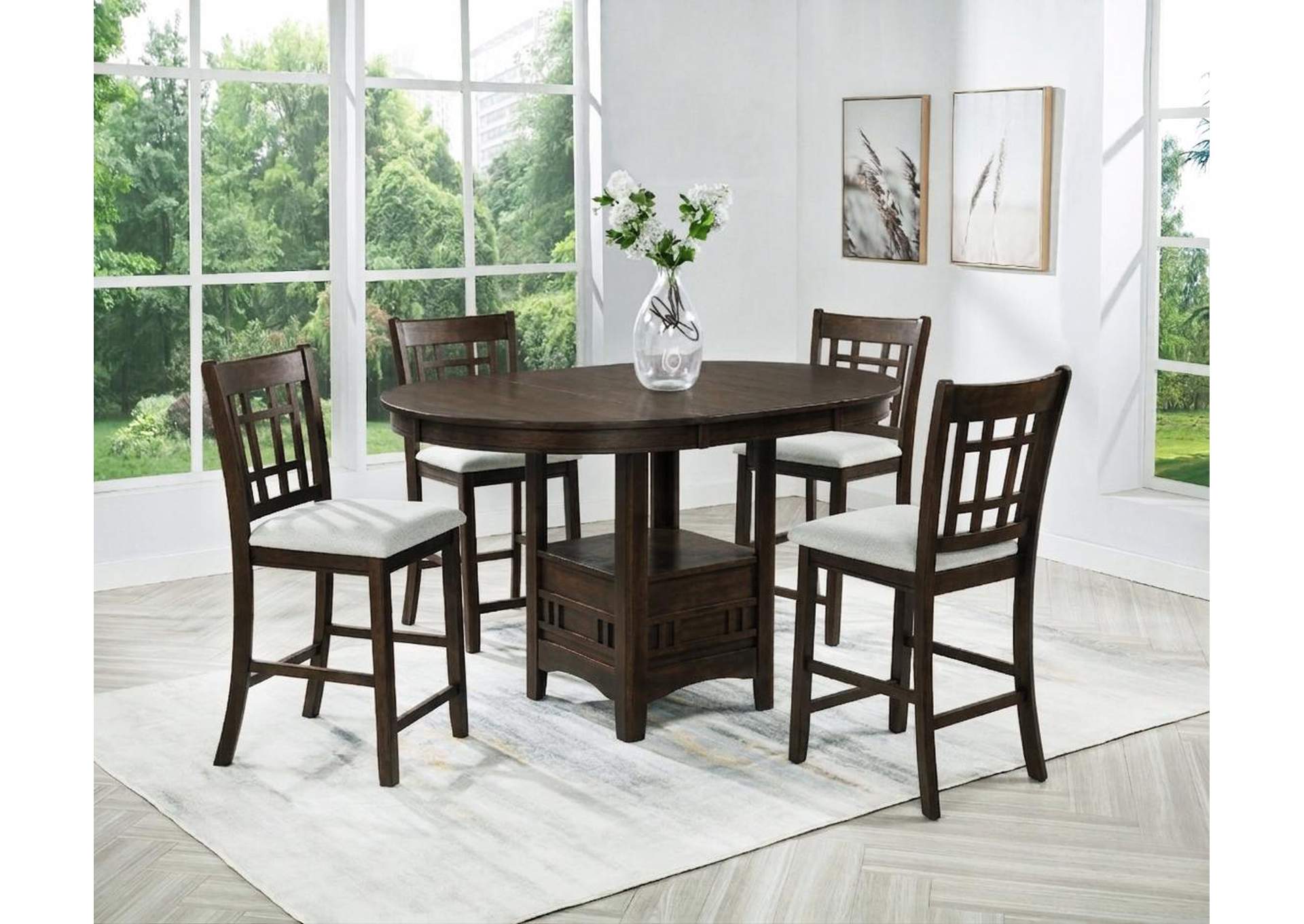 HARTWELL COUNTER HEIGHT TABLE - BROWN image 1