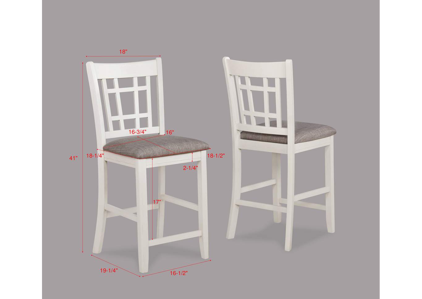Hartwell Counter Height Chair Chalk Grey image 5