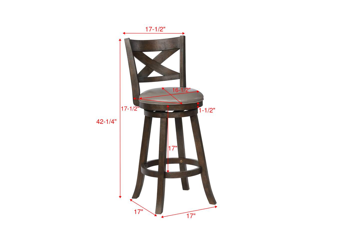 Kipper Swivel Bar Stool Grey K - D image 8