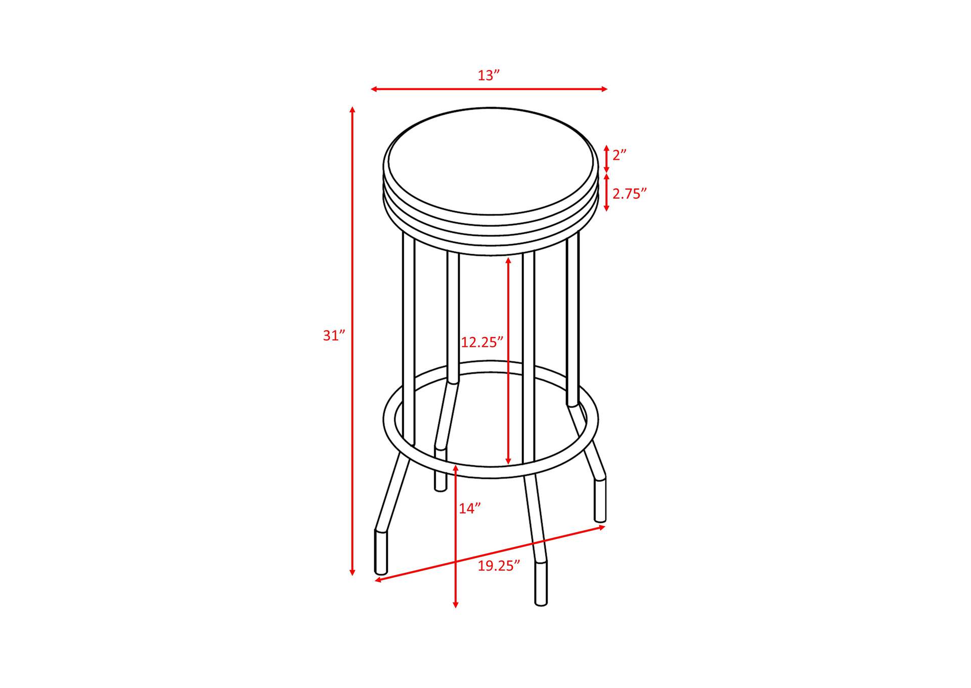 Retro Swivel 30 Barstool image 4