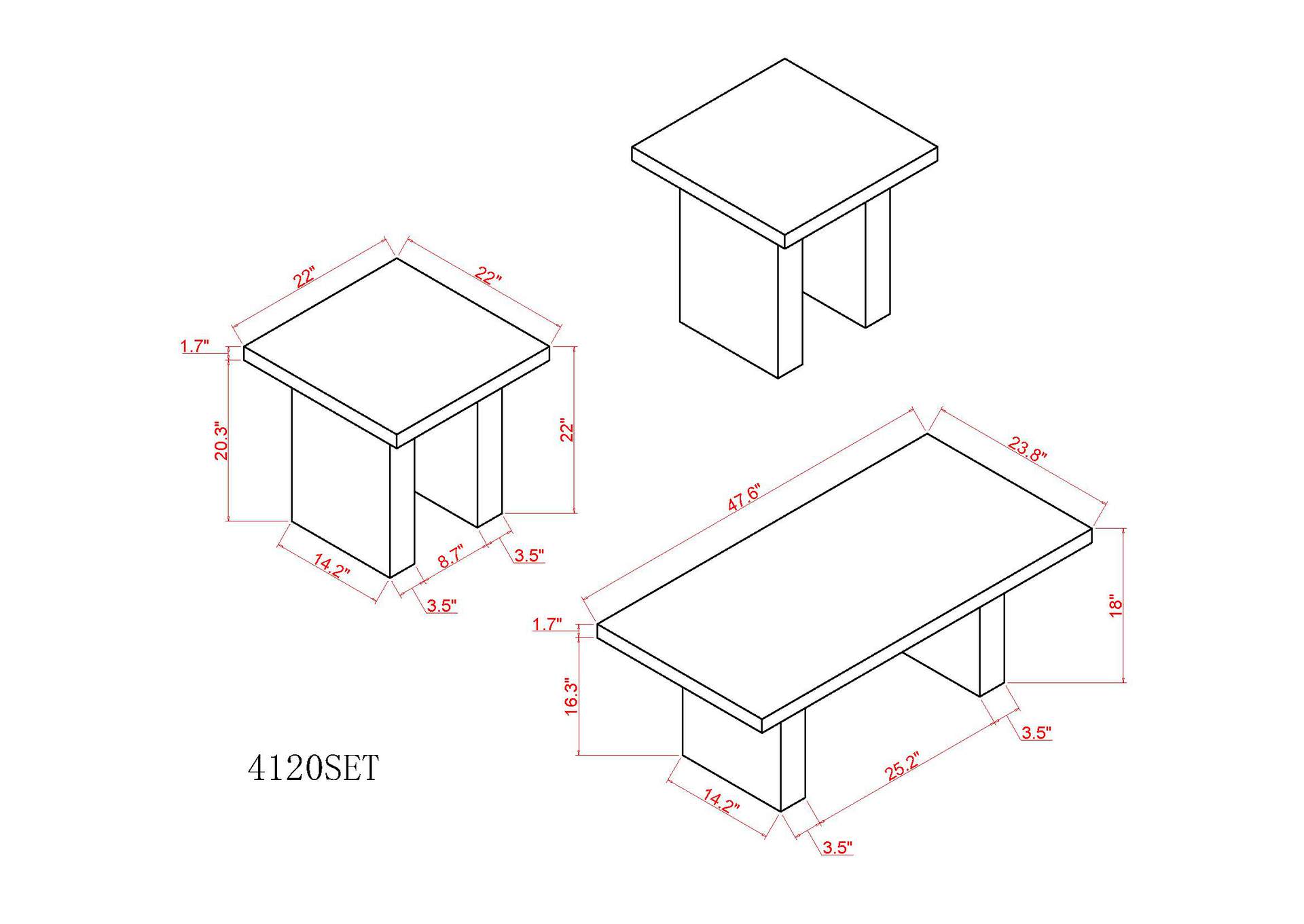 VEGA 3-PACK FAUX MARBLE COCKTAIL SET image 7