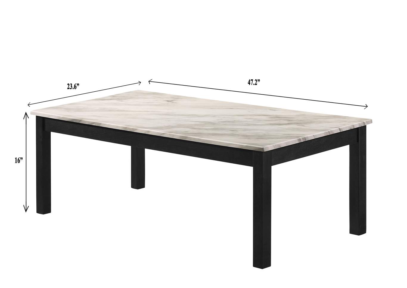 3 Piece Thurner Faux Marble Wh Cocktail Set image 4