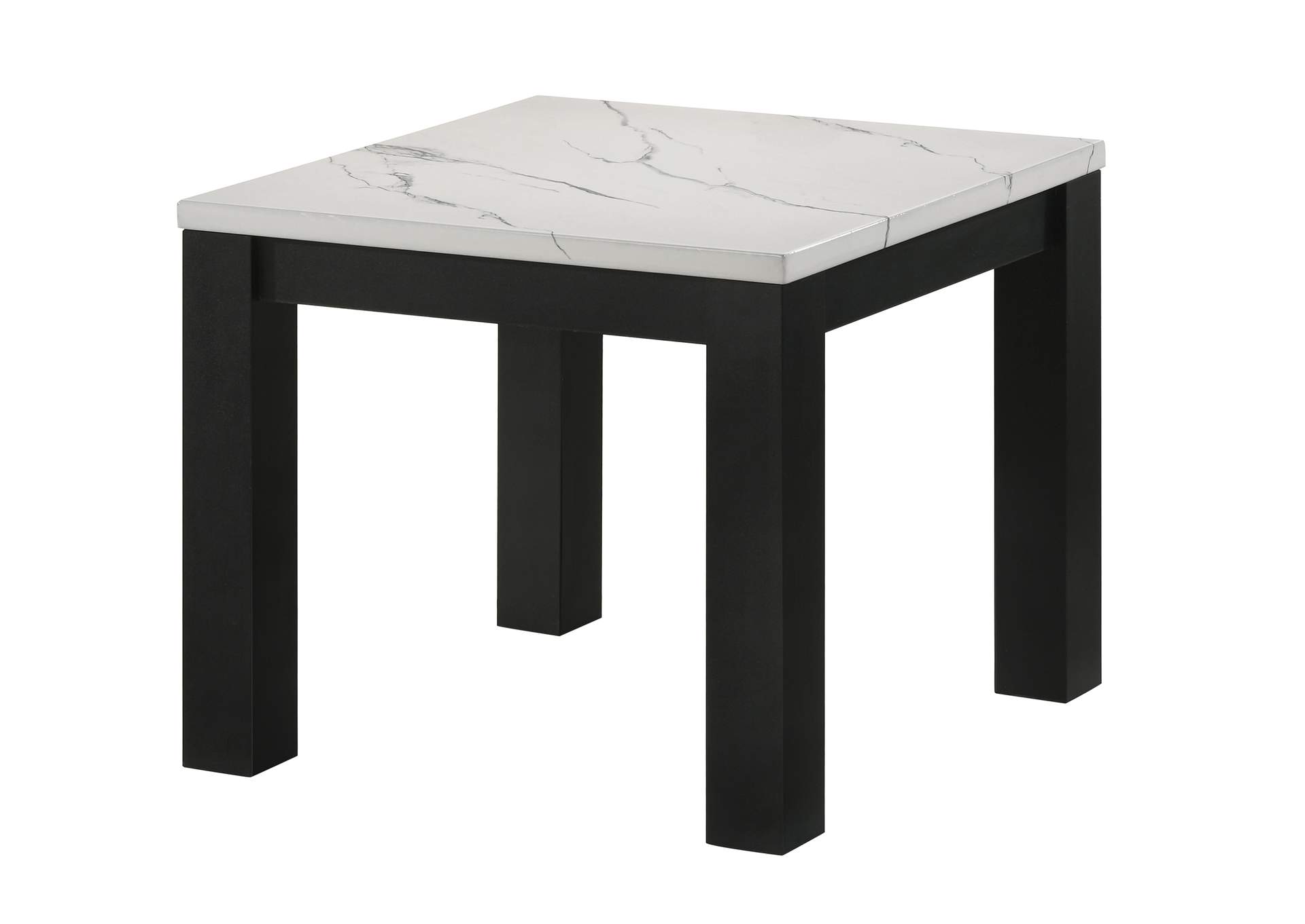 Ivy 3 Piece Faux Marble White Cocktail Set