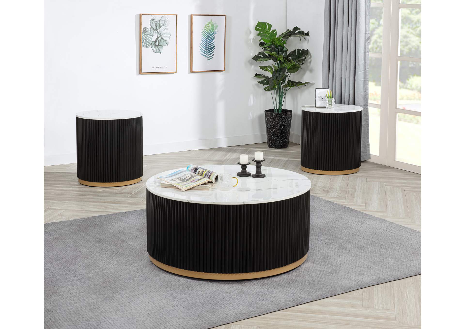 KARA COFFEE TABLE WITH CASTERS image 3