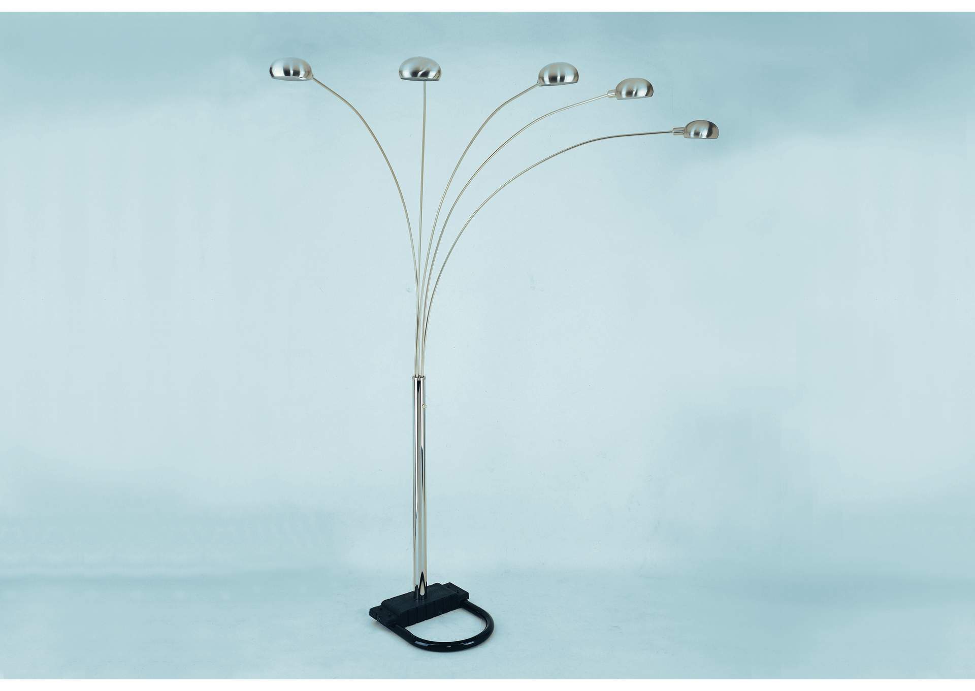PEWTER SHADE FLOOR LAMP BK 82"H image 1