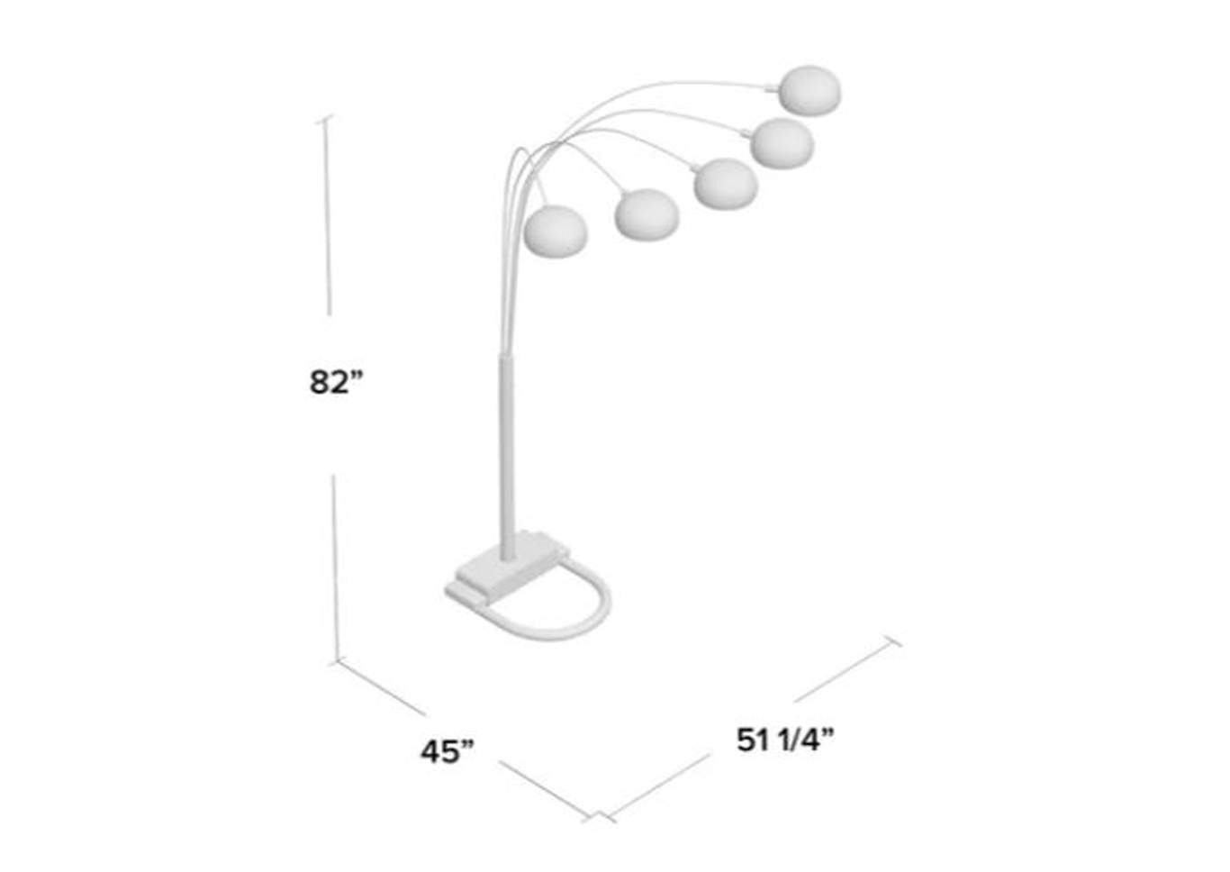 Peacock Shade Floor Lamp Black 82 Height image 4