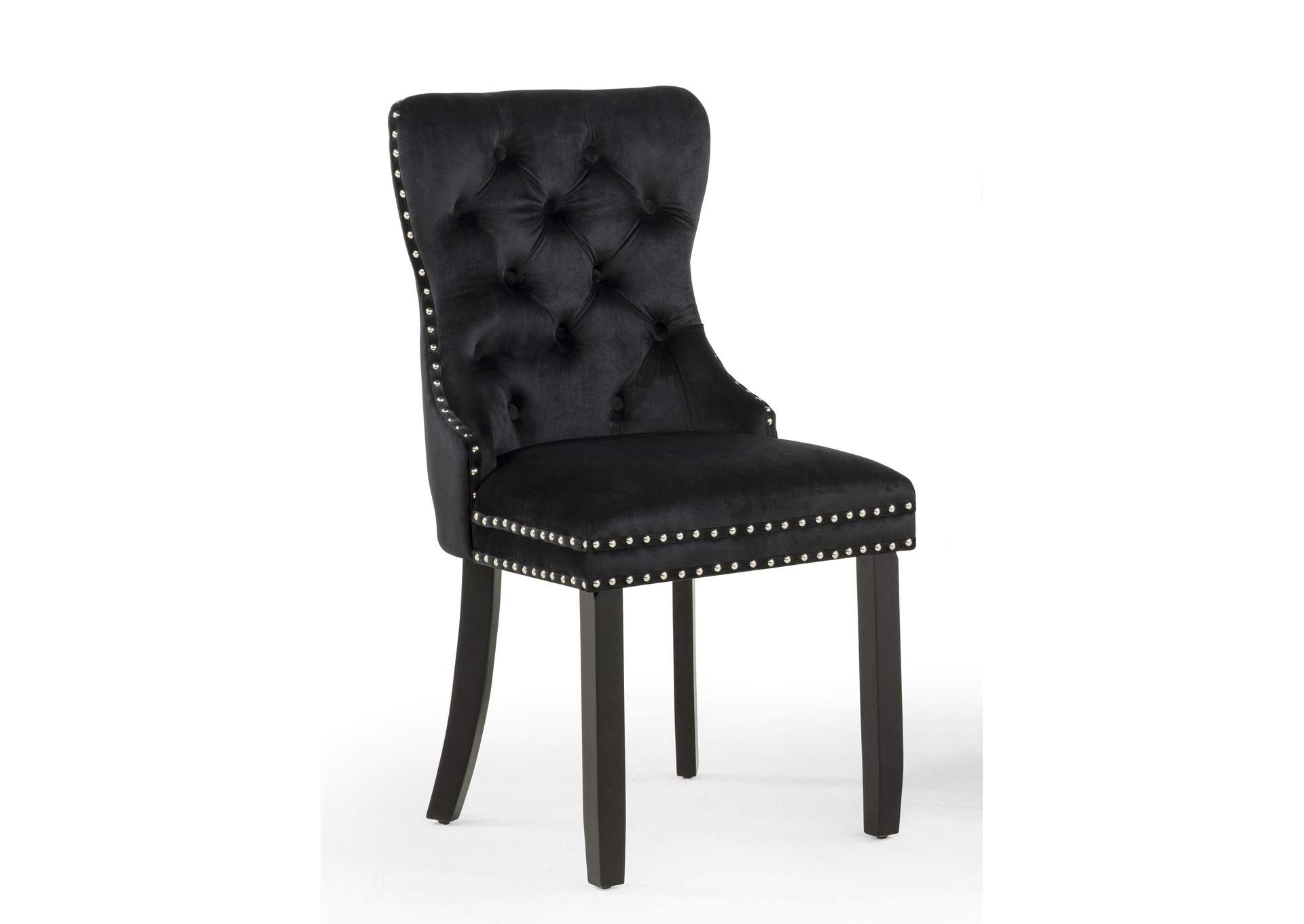 ARABELLA ACCENT CHAIR BLACK VELVET image 1
