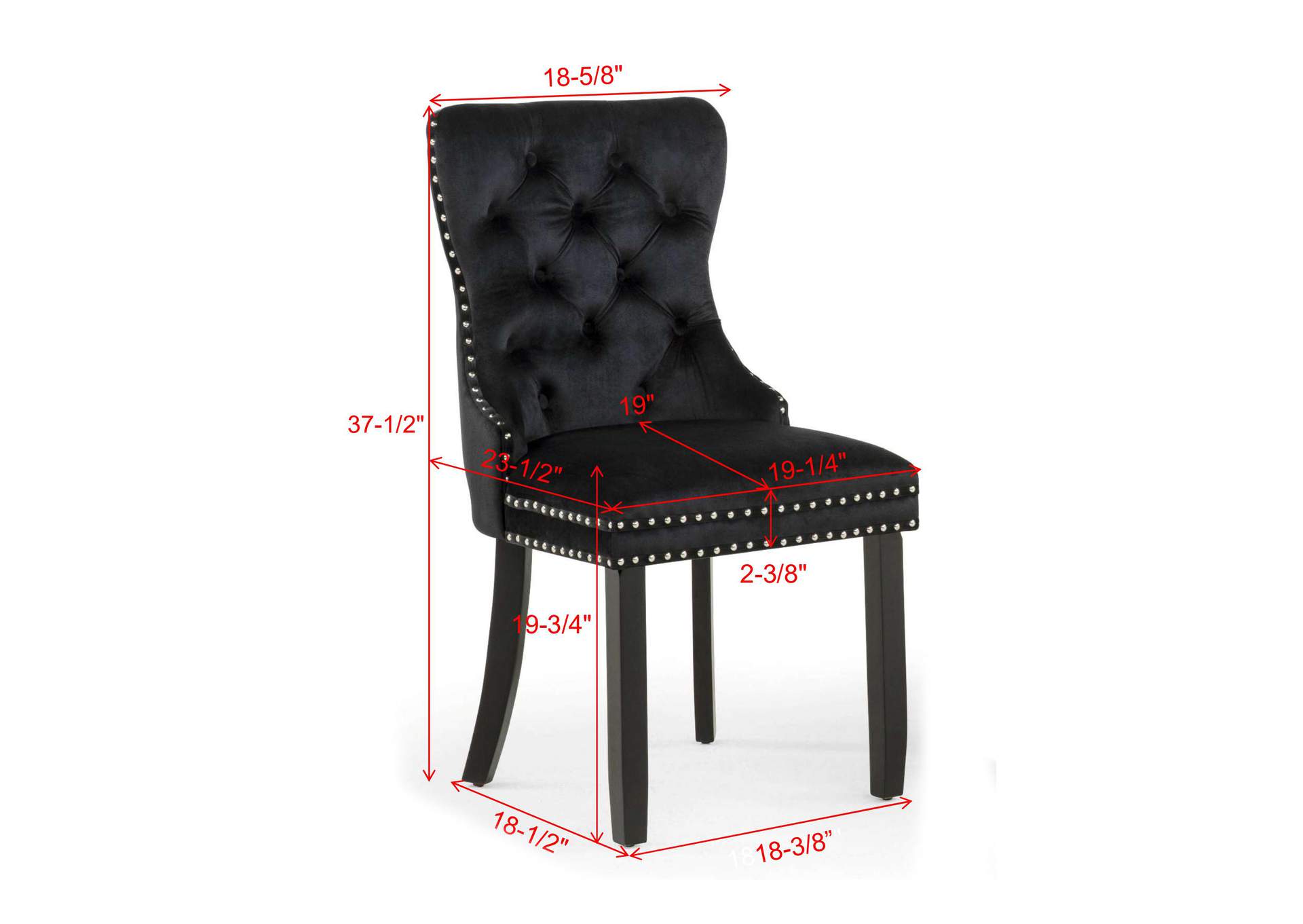ARABELLA ACCENT CHAIR BLACK VELVET image 5