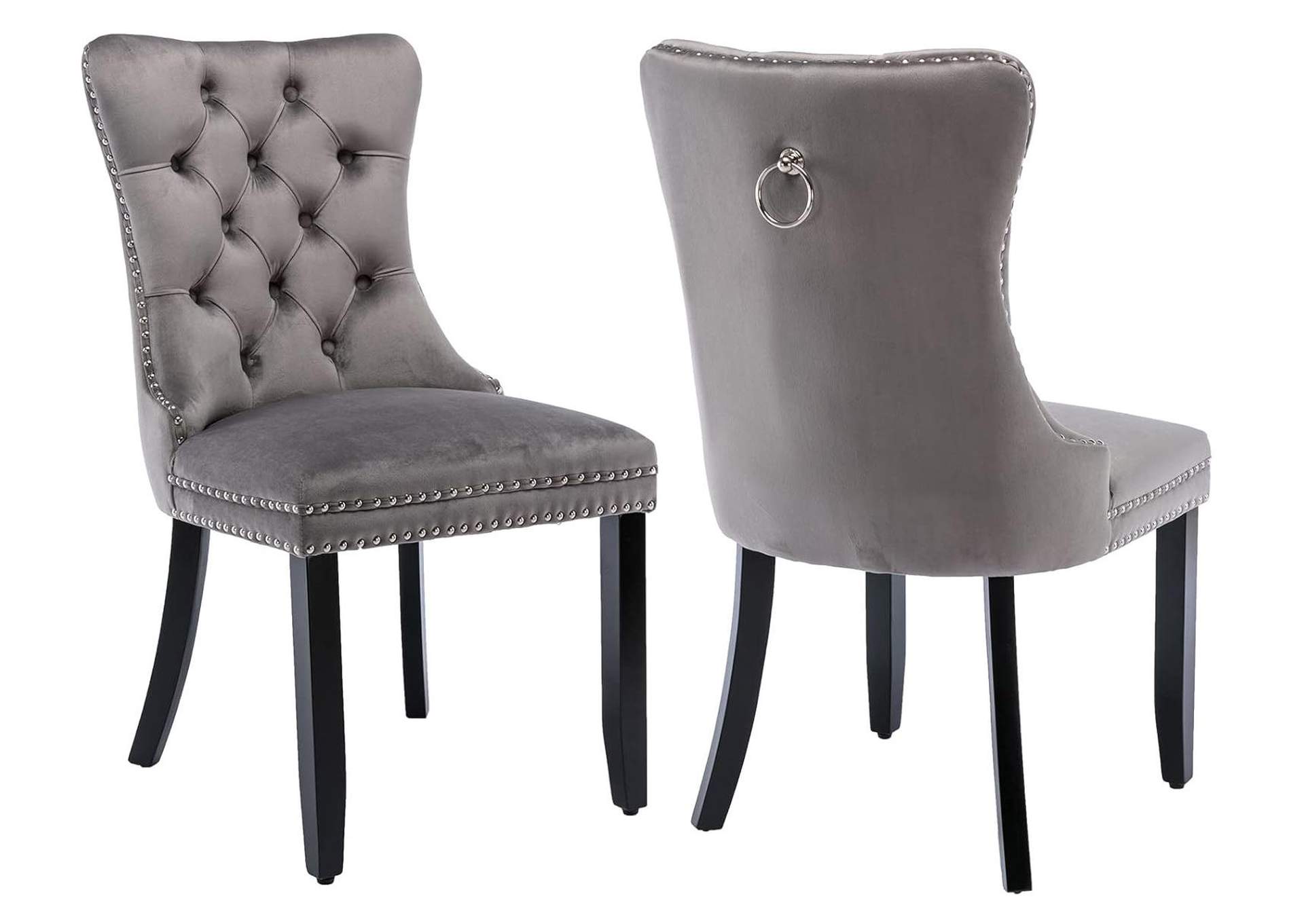 ARABELLA ACCENT CHAIR - LIGHT GRAY VELVET image 1