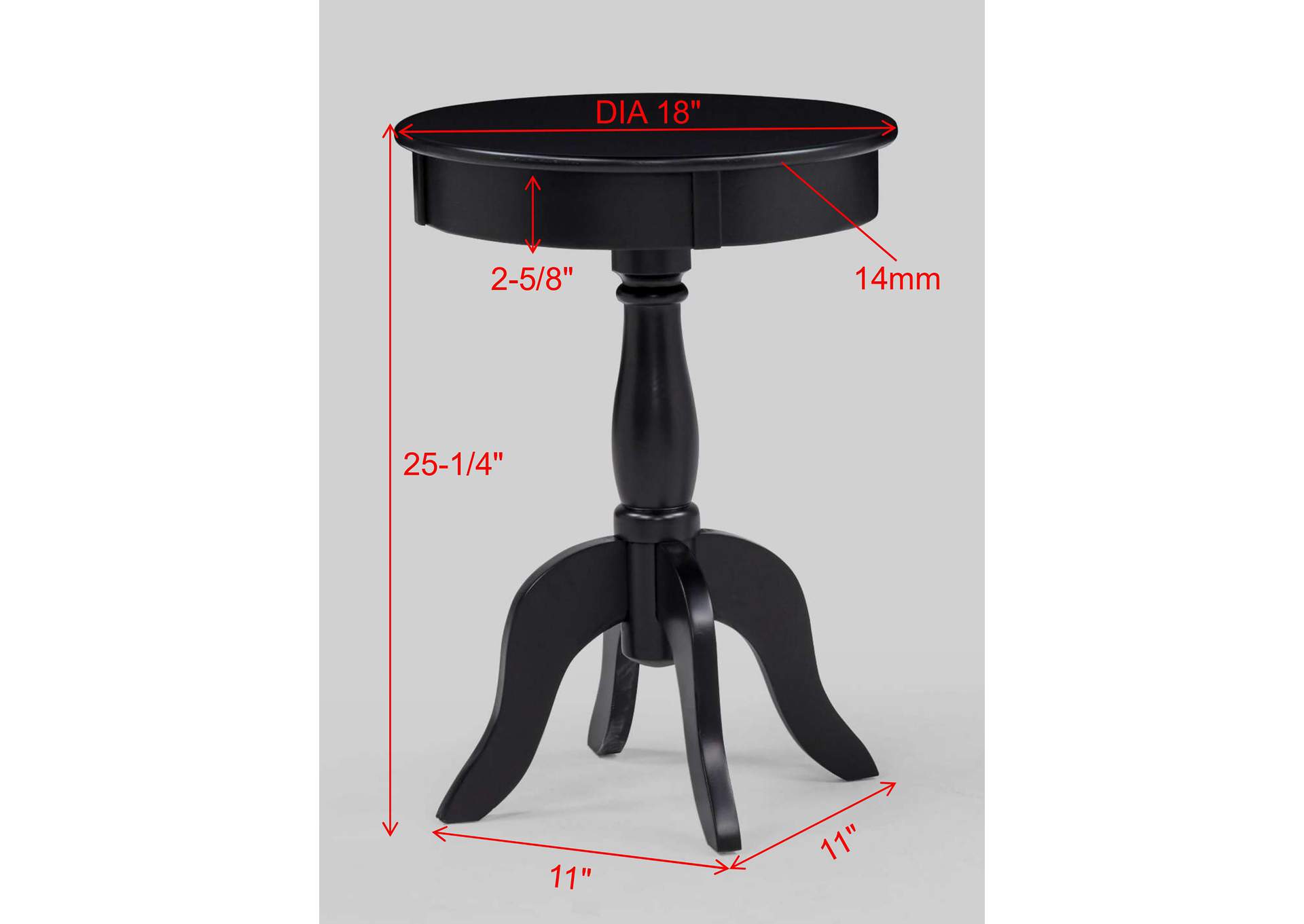 ROMY CHAIRSIDE TABLE - BLACK image 3